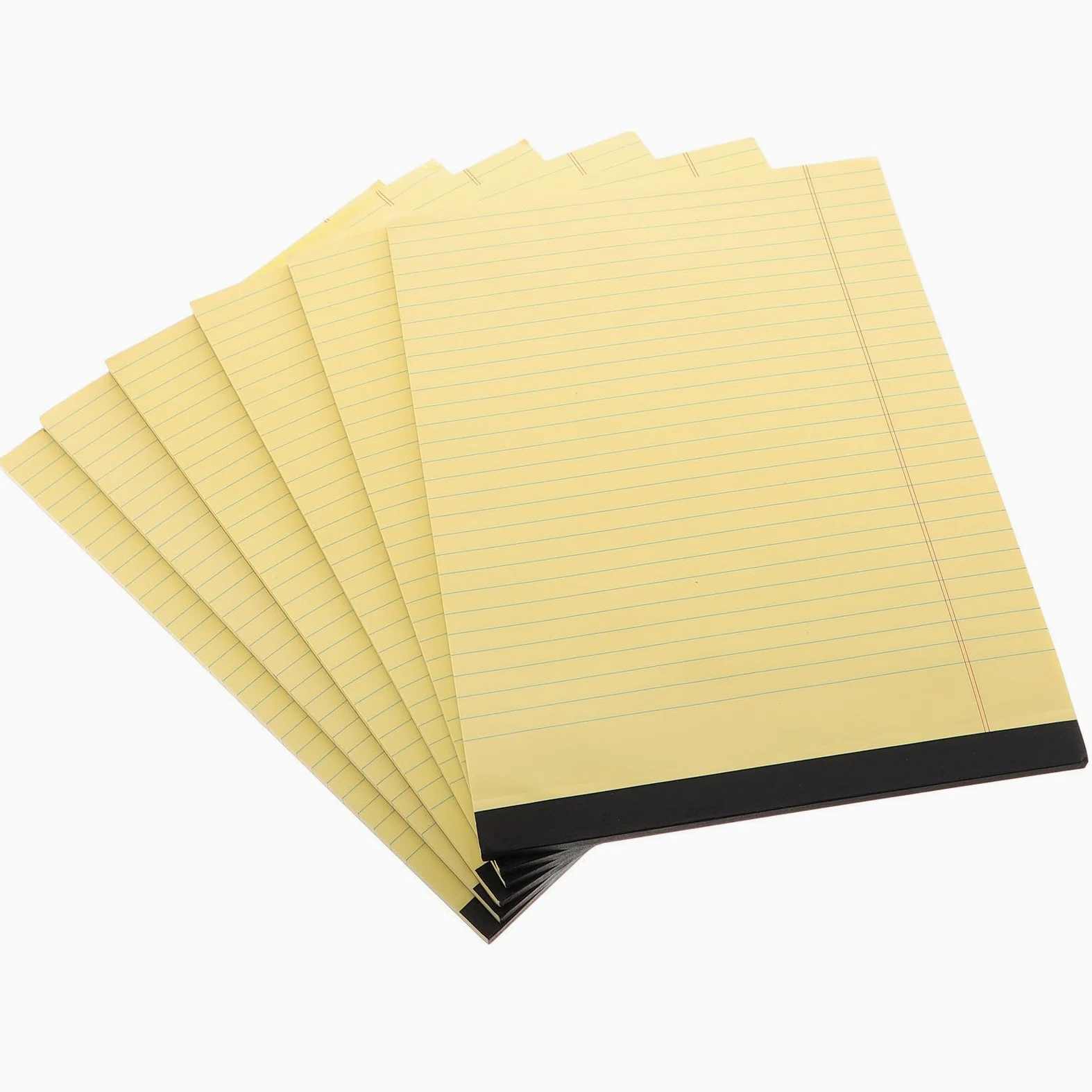 Outanaya Quaderno con Pagine Rigate e Layout a Sezioni Giallo 6 Pezzi A4 Blocco Note Portatile per Scuola, Ufficio e Appunti Professionali