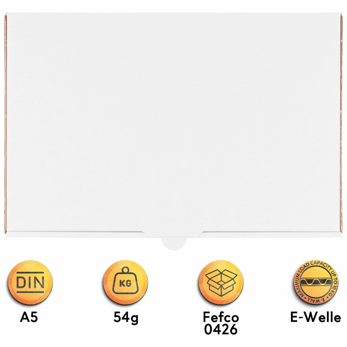 verpacking scatole postali piatte 24 x 16 x 4,5 cm A5 MB 3 bianco - Spedizione Postale scatole cartone scatole cartone con coperchio 25 pezzi