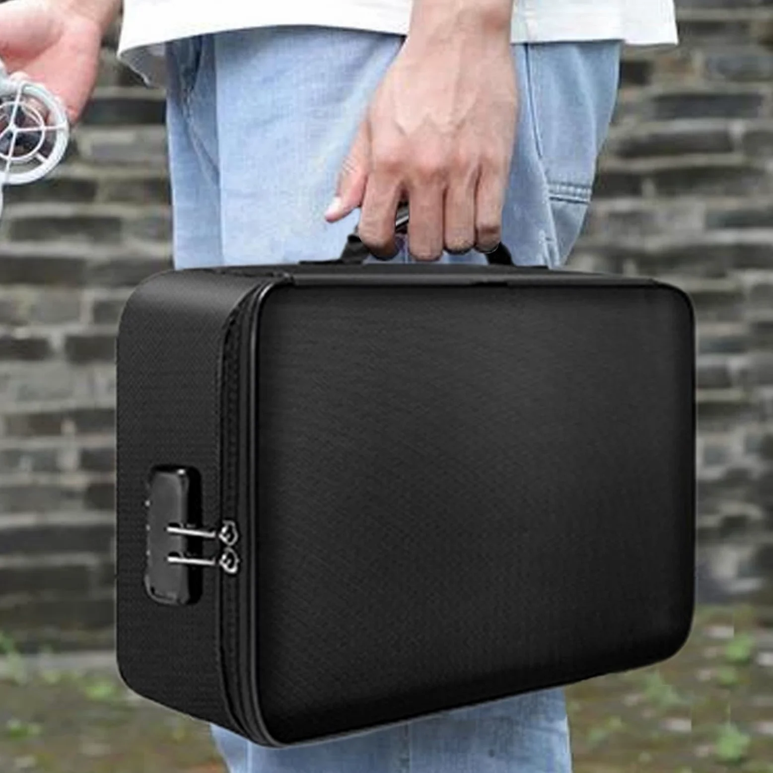 Cassetta Ignifuga Portadocumenti Tasca Multifunzione Idrorepellente | Borsa portacarte a serratura Scatola organizer portatile In Caso di Morte con tasche per documenti