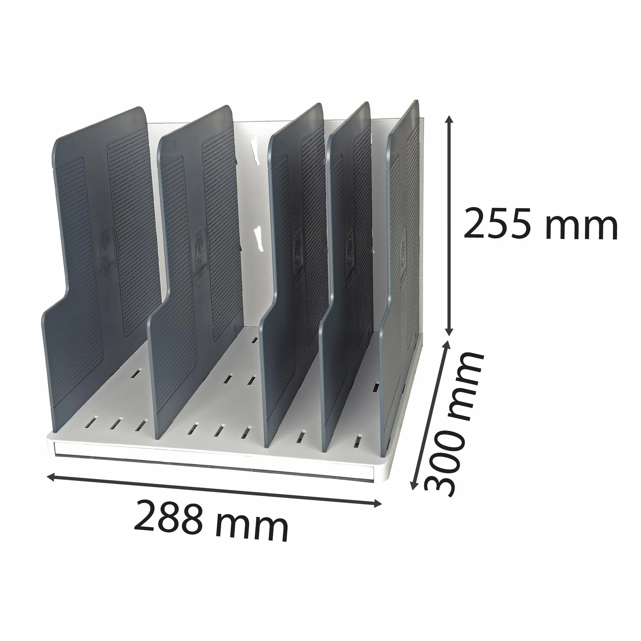 Exacompta 390740D Classificatore Verticale, Grigio Chiaro/Grigio Topo, 30 x 28.80 x 25.50