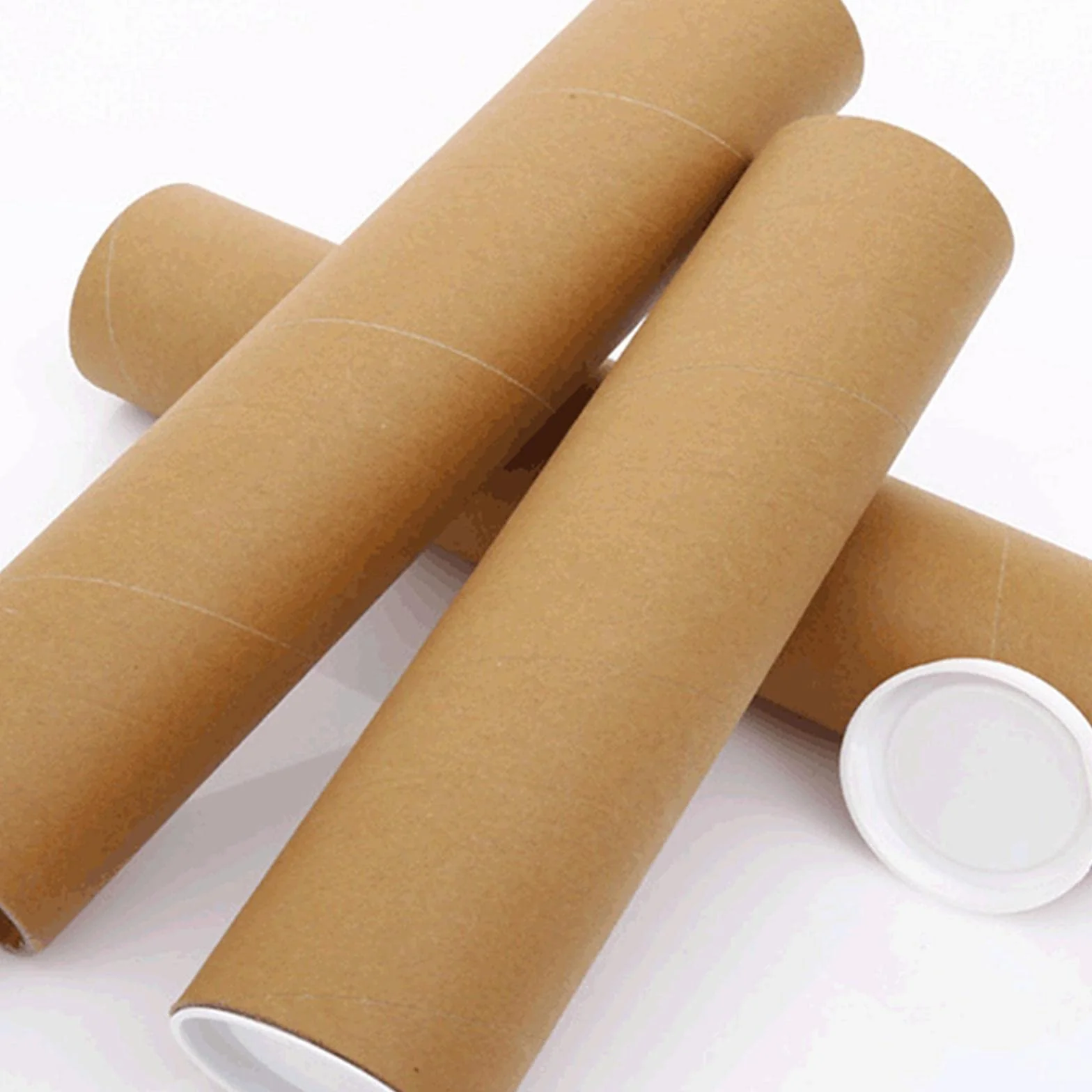 Oshhni Tubi portatili con tappi Tubo di carta espresso Tubi di cartone Scatole di stoccaggio Tubi di imballaggio, 70 cm