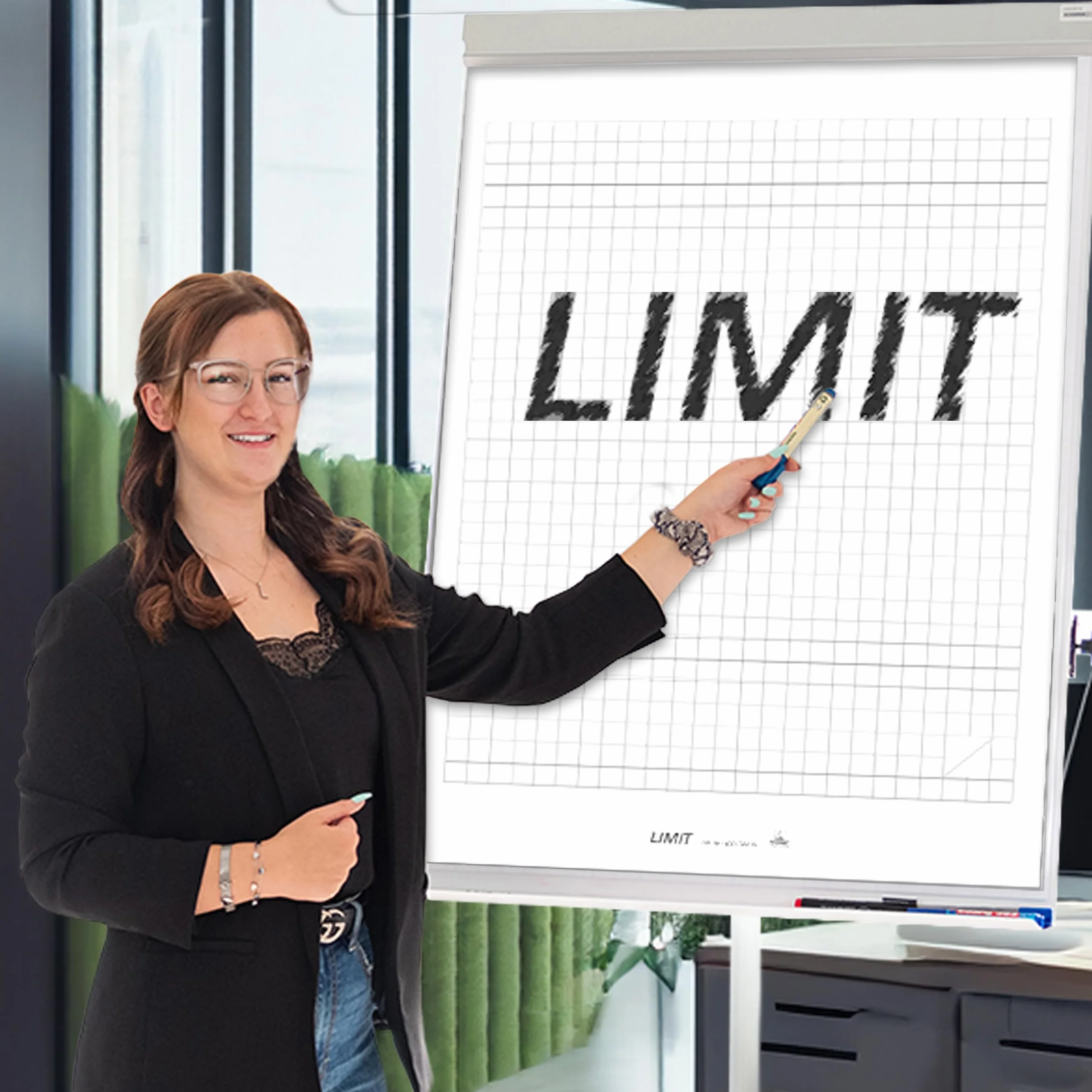 Limit Flipchart - Carta a quadretti, 20 fogli per blocco, 70 g/m², 5 pezzi