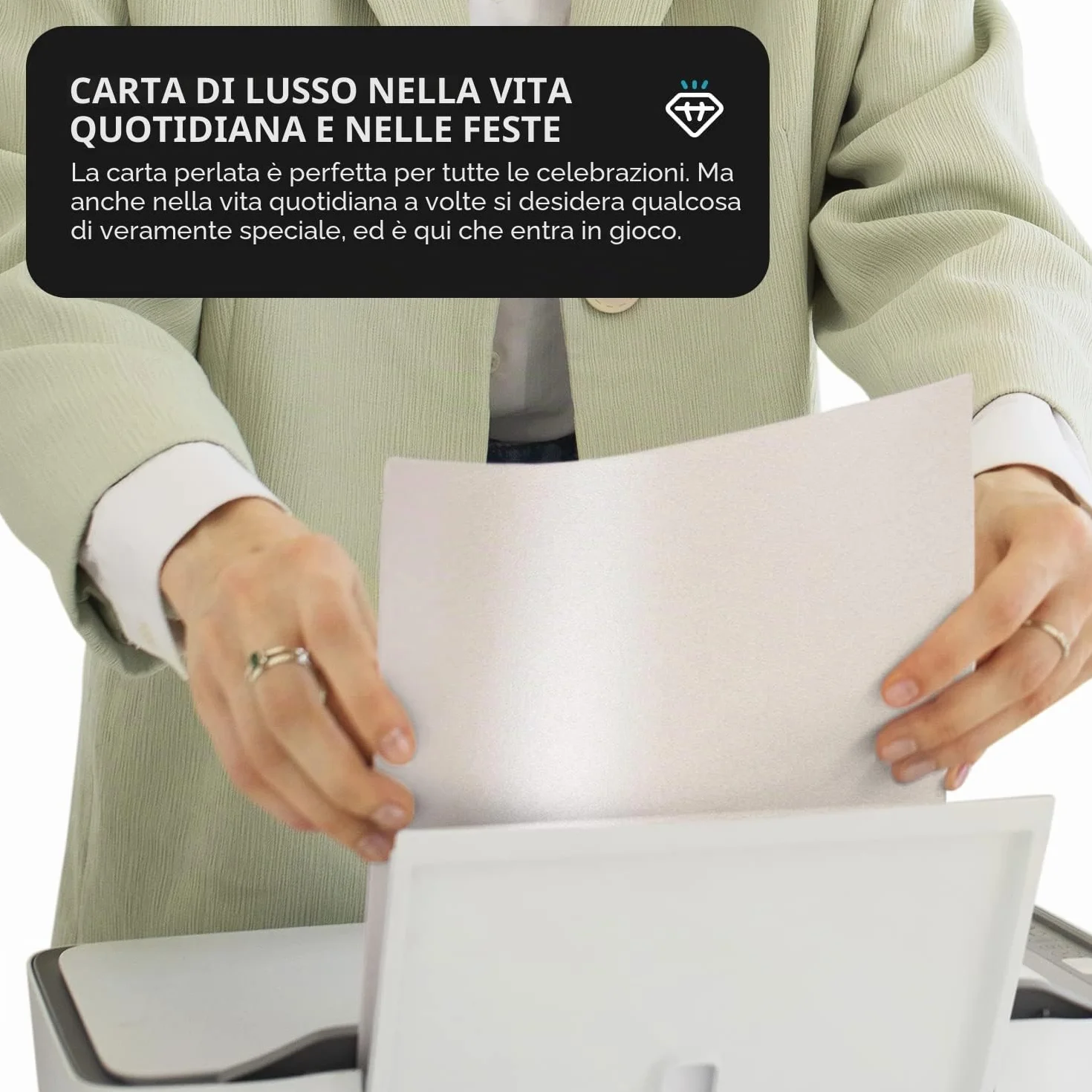 Netuno 100x cartoncino perlescente crema formato A4 210x 297 mm 300g Sirio Pearl Oyster Shell cartoncino spesso lucido colorato per Natale matrimonio battesimo prima comunione nozze
