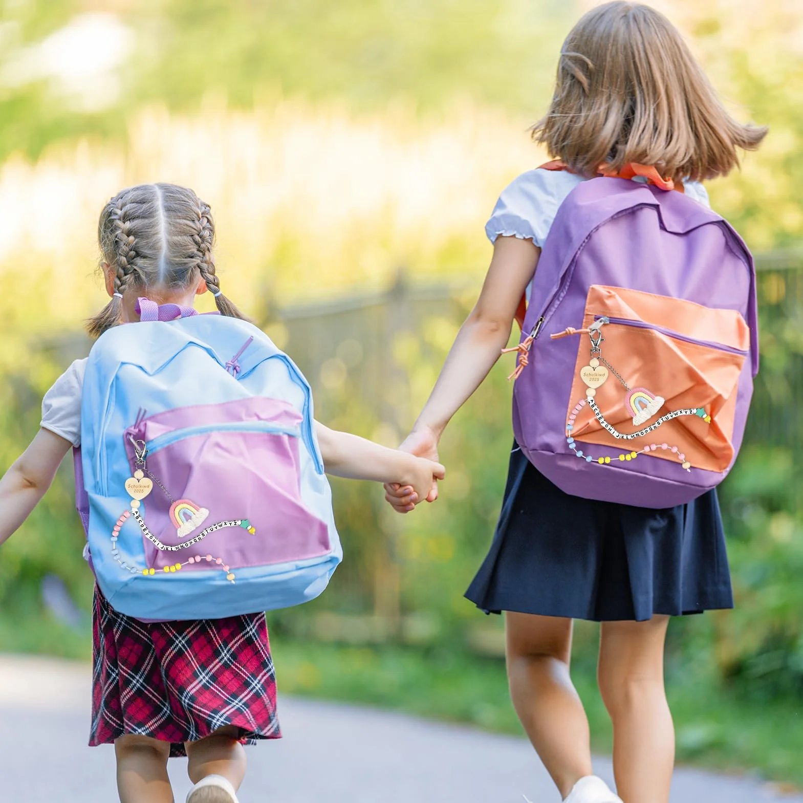 Collana regalo inizio scuola con sacchetto e chiusura a catena 2025 portafortuna con biglietto di auguri