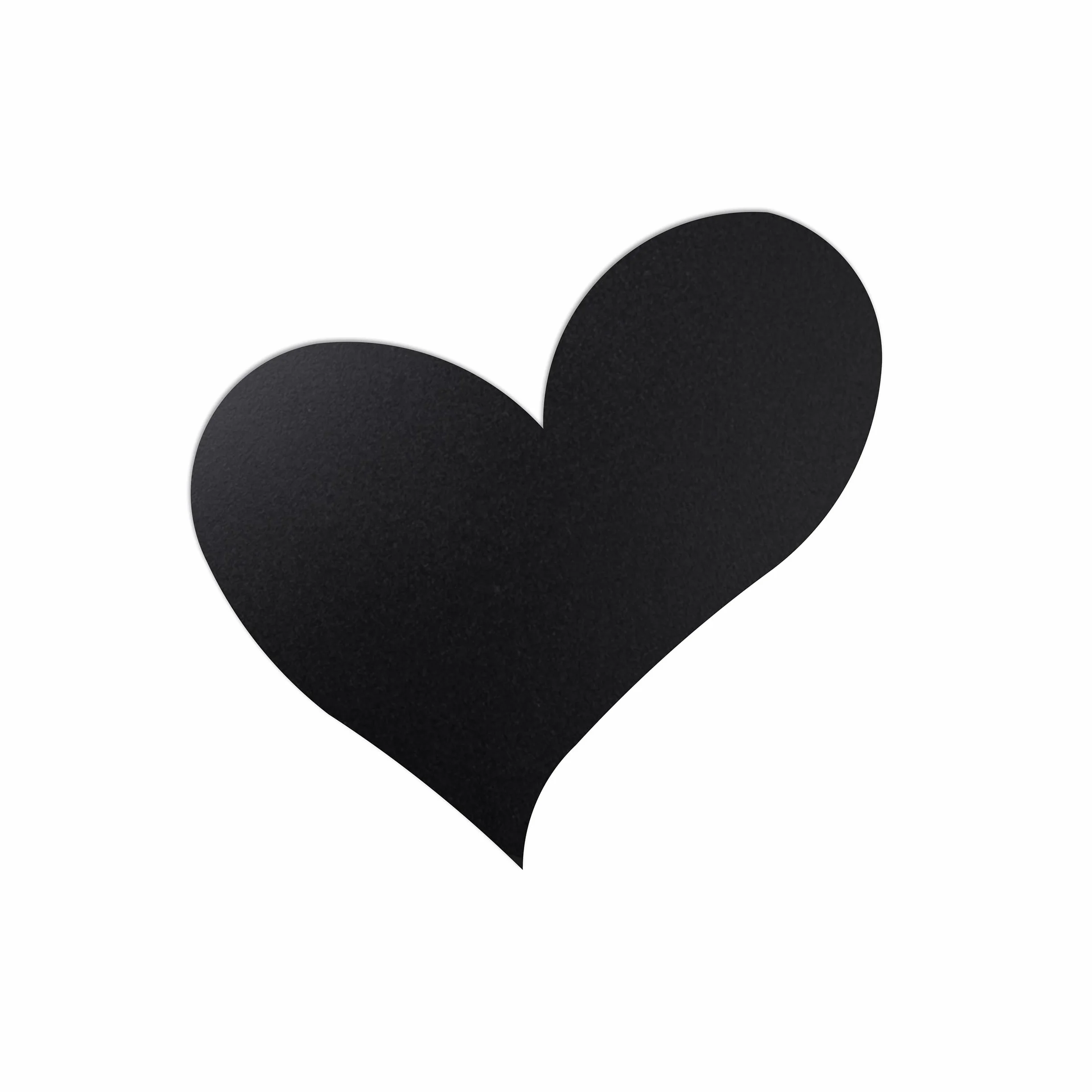 INOXLM Lavagna Magnetica da Parete in Acciaio forma di Cuore scrivibile con Pennarello | Bacheca ricordi | Lavagna calamite | Magnetica per foto souvenir | Lavagna bambini | Bacheca 36x34 cm (Nero)