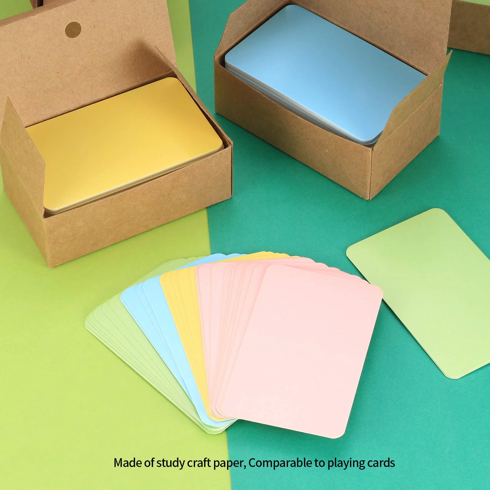 PzKraft Paper Biglietti da Visita Bianco Cartolina Carte Fai-da-Te Rosa Verde Giallo Blu 400 Pz