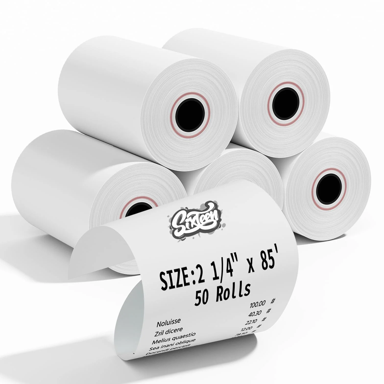 2 1/4 x 85 rotoli di carta termica, senza BPA, carta termica per ricevute, registratore di cassa POS, 50 rotoli
