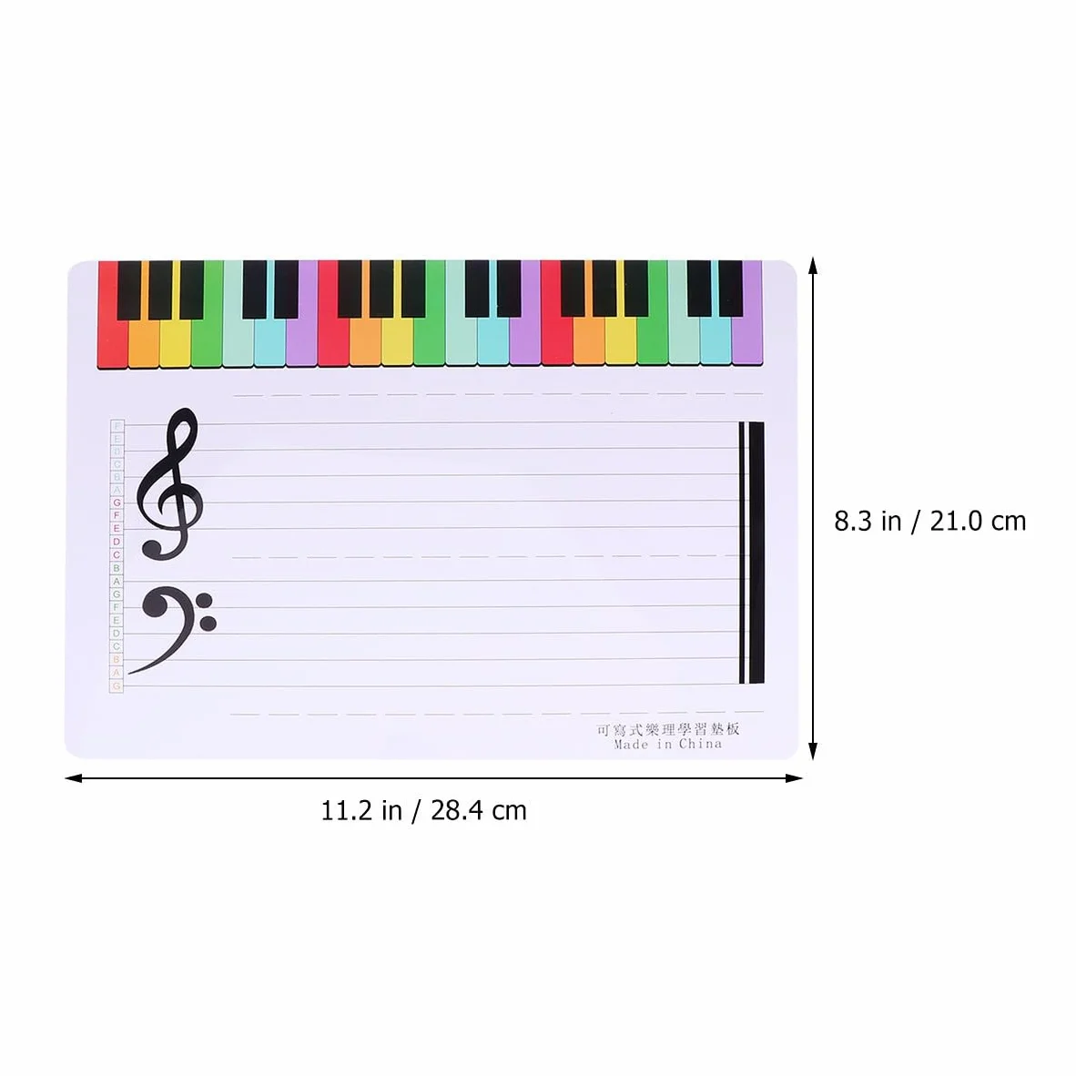 LALAFINA Lavagna Magnetica Cancellabile a 5 Linee Per Spartito 2 Pannelli Lavagna Per Insegnamento e Pratica Musicale Per Scrittura Note