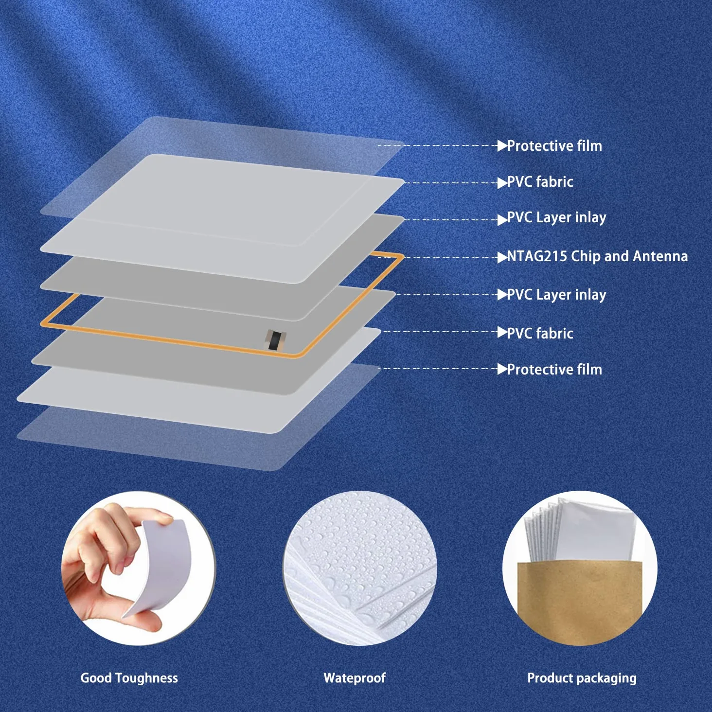 100 etichette NFC vuote schede NFC NTAG215 carte NFC riscrivibili NFC biglietto da visita NFC 215Tag Chip NFC Biglietto da visita NFC 504 byte di memoria, per tutti gli smartphone e dispositivi