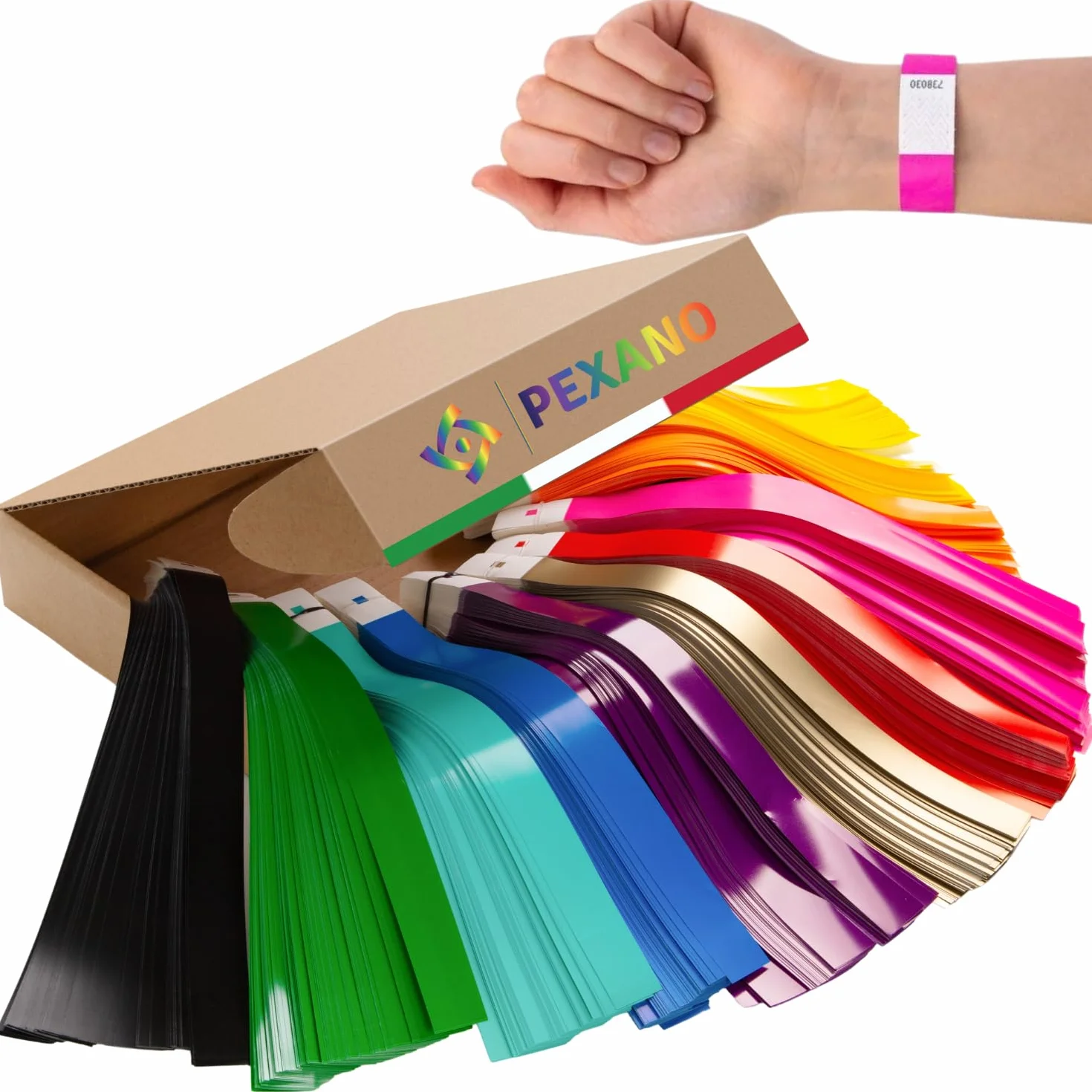 Braccialetti Carta Eventi 1000 Pezzi Colorati per Feste Discoteca Concerto - Braccialetti Identificativi Bambini