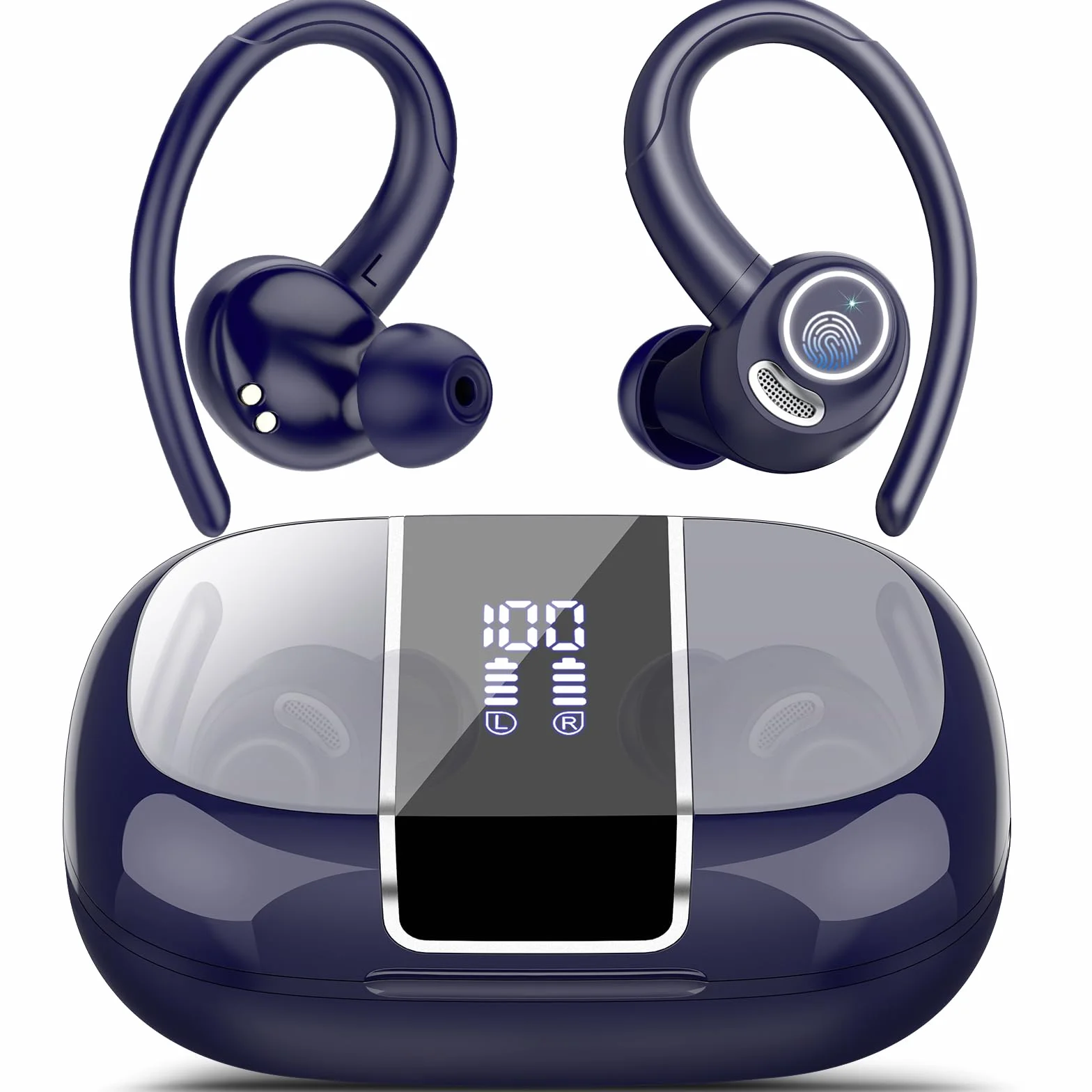 Csasan 2024 Cuffie Wireless In Ear, Cuffie Senza Fili Auricolari Bluetooth 5.3, Cuffie Bluetoth Sport con HD Mic CVC8.0 Cancellazione Rumore, USB-C