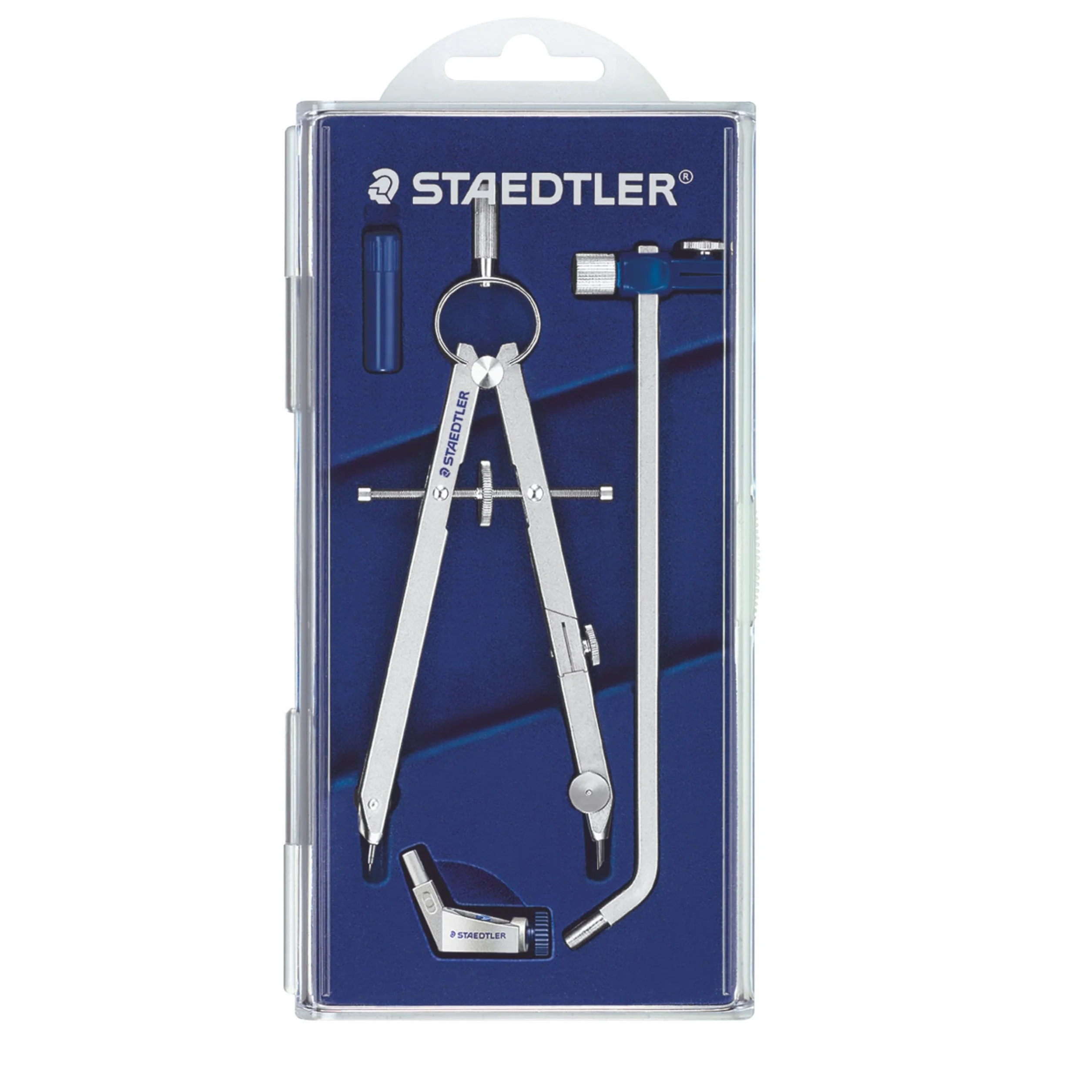 Staedtler Mars comfort 551 01, set compasso di precisione Con elemento cavo/prolunga/adattatore universale/cassetta portaricambi