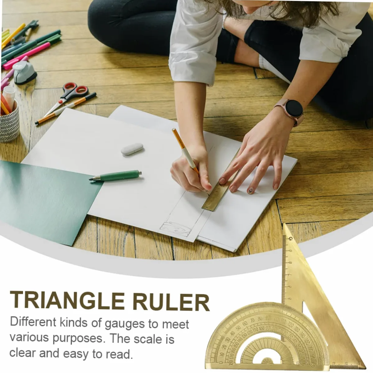 3 Set Di Righelli Triangolari Leggeri E Compatti Per Geometria Goniometro Misurazione Accurata Per Uso Esterno Ottimi Per Studenti