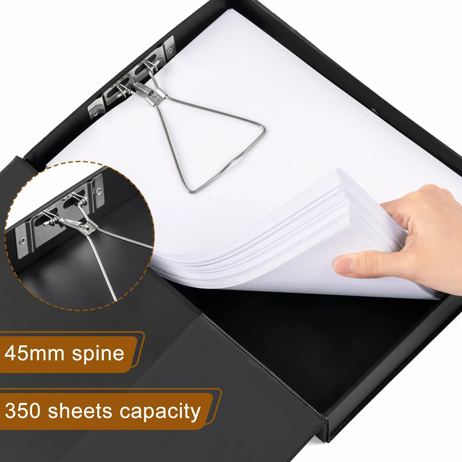 3 PCS Scatola Archivio A4 con Coperchio, Dorso da 45mm, per Ufficio | Scatola Archivio A4, Scatola per Documenti Archivio, Cartella Portaprogetti Scatole per ufficio, Scuole (Nero)