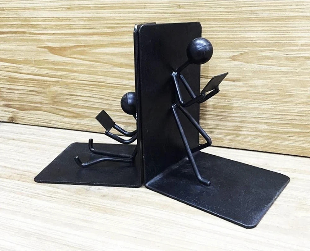 Reggi Libri, Fermalibri Fermalibri in acciaio, in ferro pesante, creativi, decorativi, Soggiorno per ufficio adatto Ufficio Casa Scrivania(A)