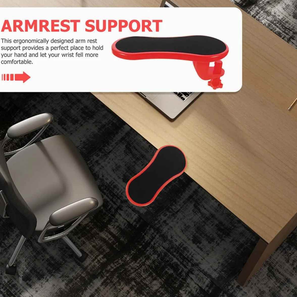 Ciieeo Poggiapolsi Facile da Installare da 2 Pezzi in Gomma e Cotone Scrivania Supporto Ergonomico per Braccio e Polso per Casa e Ufficio