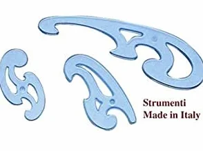 Architetto set 3 Curvilinee Made in Italy strumenti professionali per il disegno tecnico
