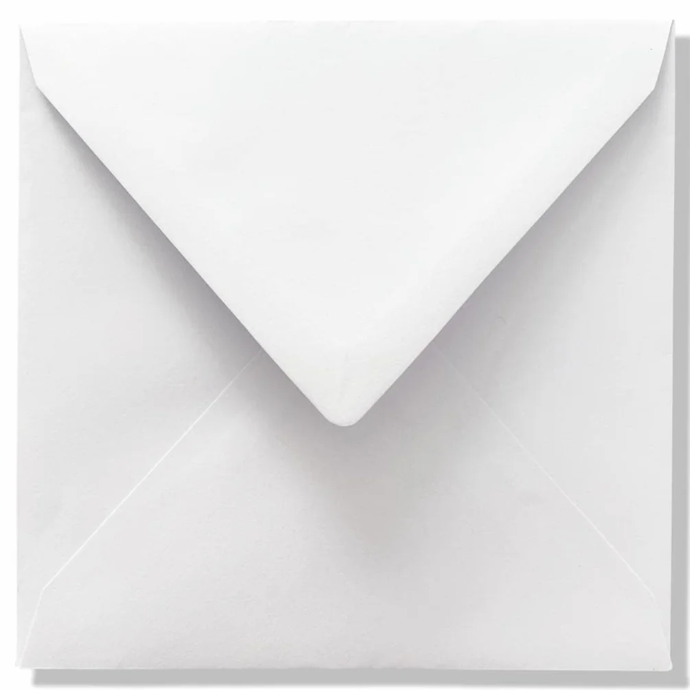 Buste quadrate di lusso, 155 x 155 mm, 110 g/m², (bianco, 200)
