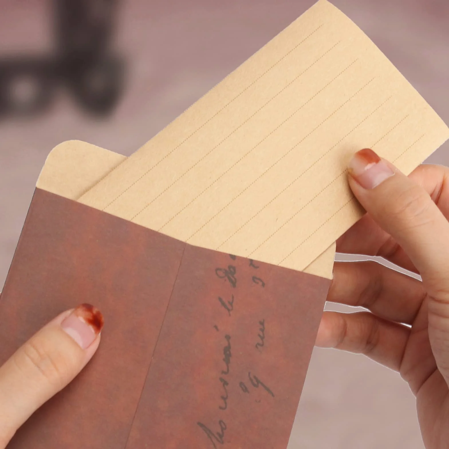 Vintage Carta da Lettere Set 50 Pezzi con Buste e Adesivi Sigillanti