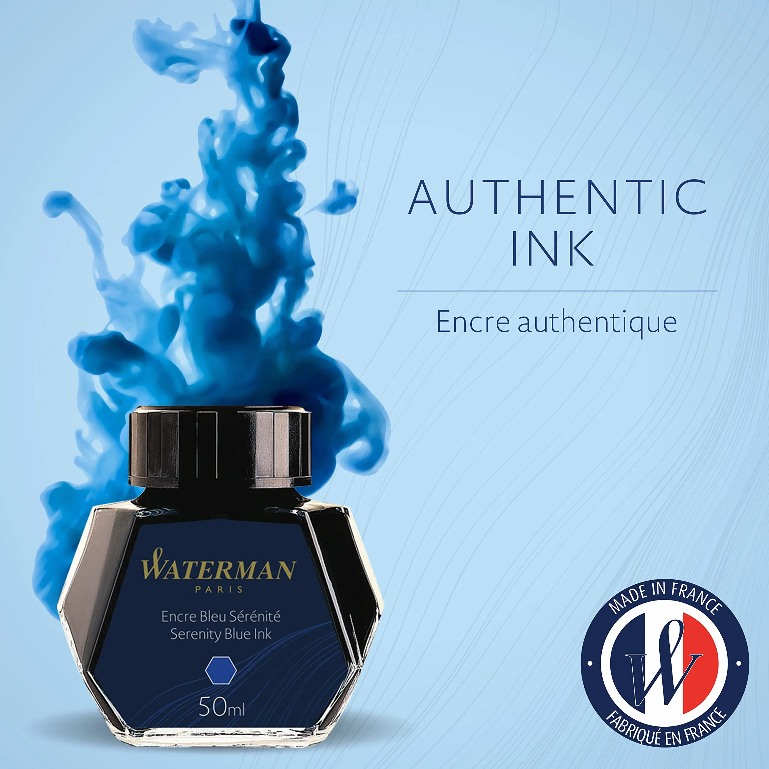 Waterman inchiostro per penna stilografica blu sereno 50 ml