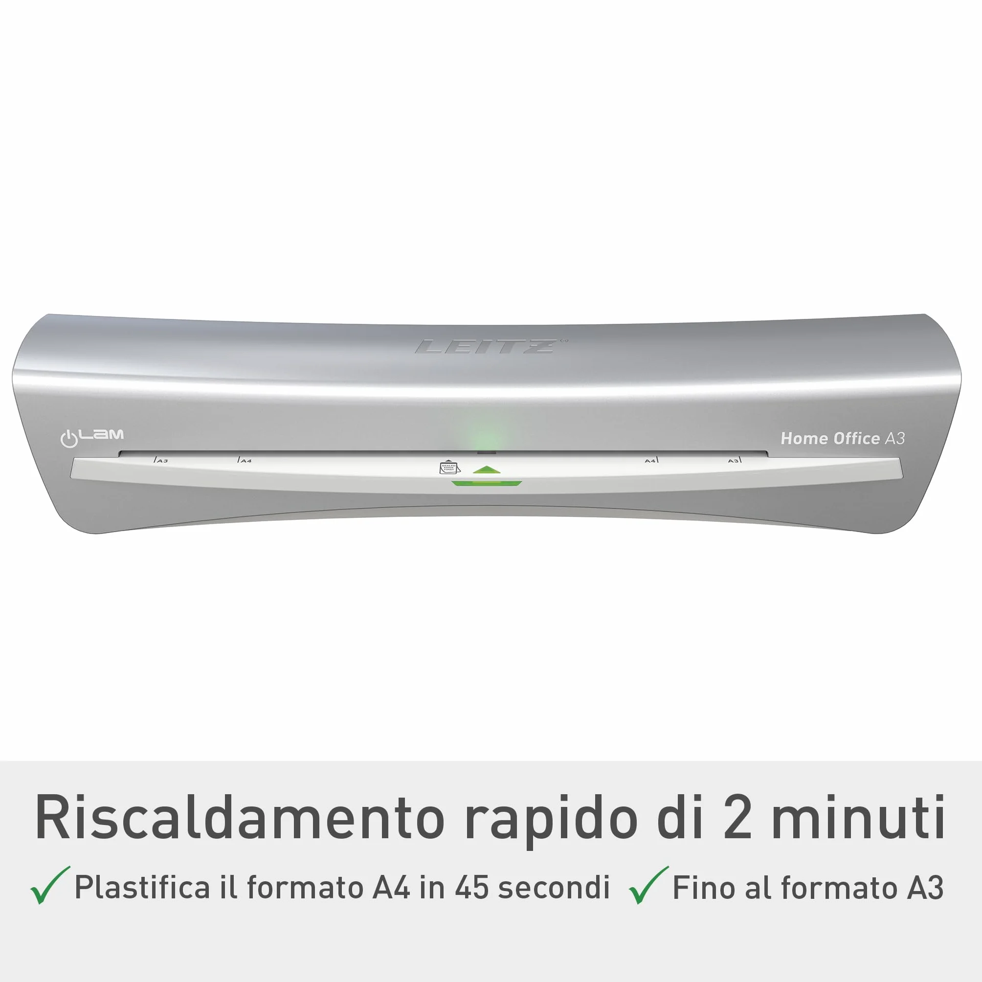 LEITZ iLAM Home Office A3 - 2 rulli - Grigio - 74400089