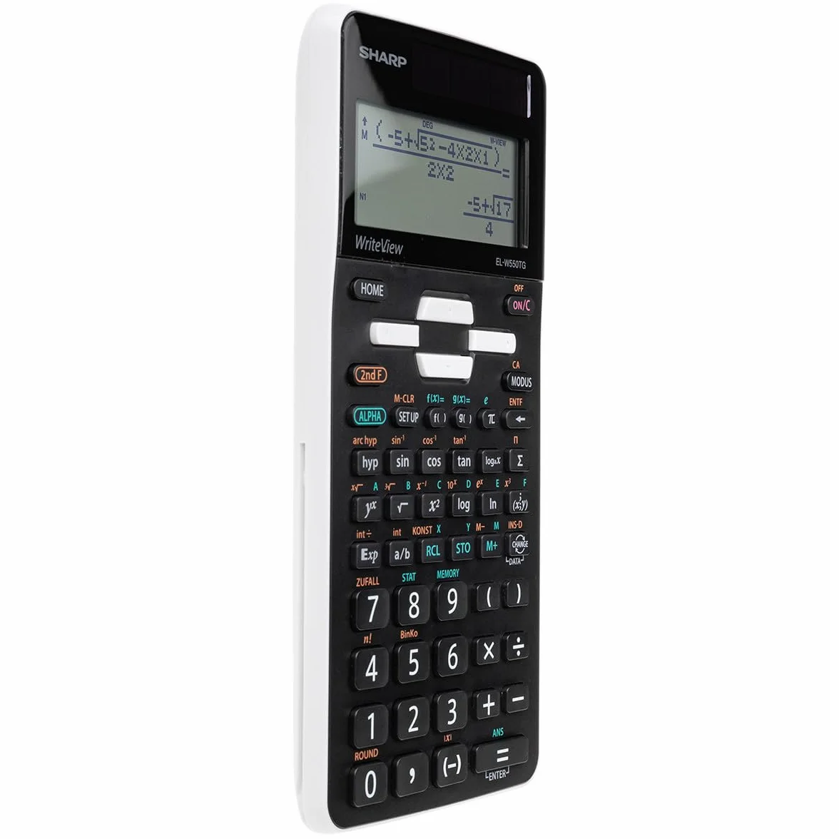 SHARP EL-W550TG Calcolatrice scolastica scientifica (D.A.L., Solare, WriteView) Nero