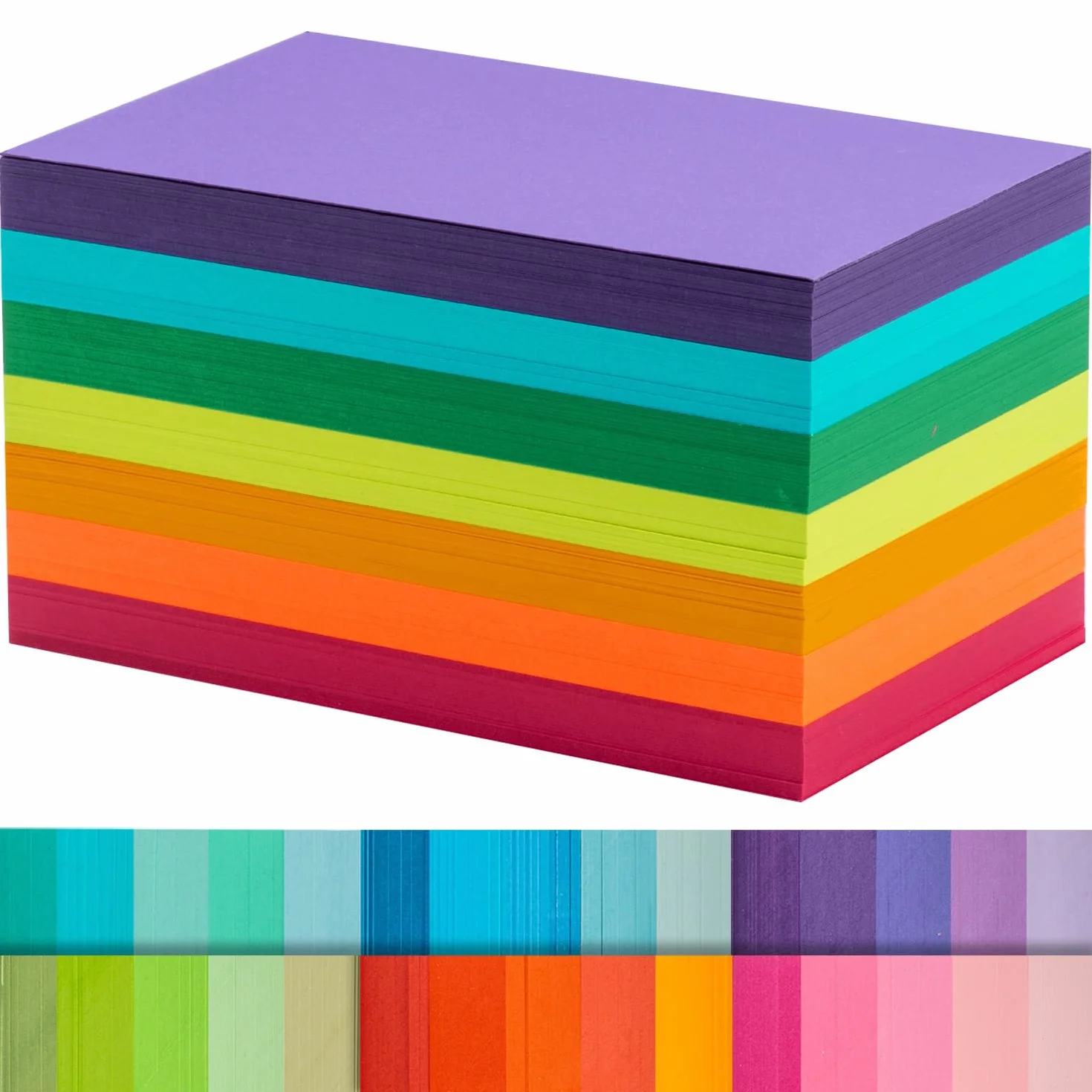 Cartoncino 301 pezzi 3x5 pollici (7,62x12,7 cm) schede flash 7 colori carta pesante 180 gsm studio multicolori