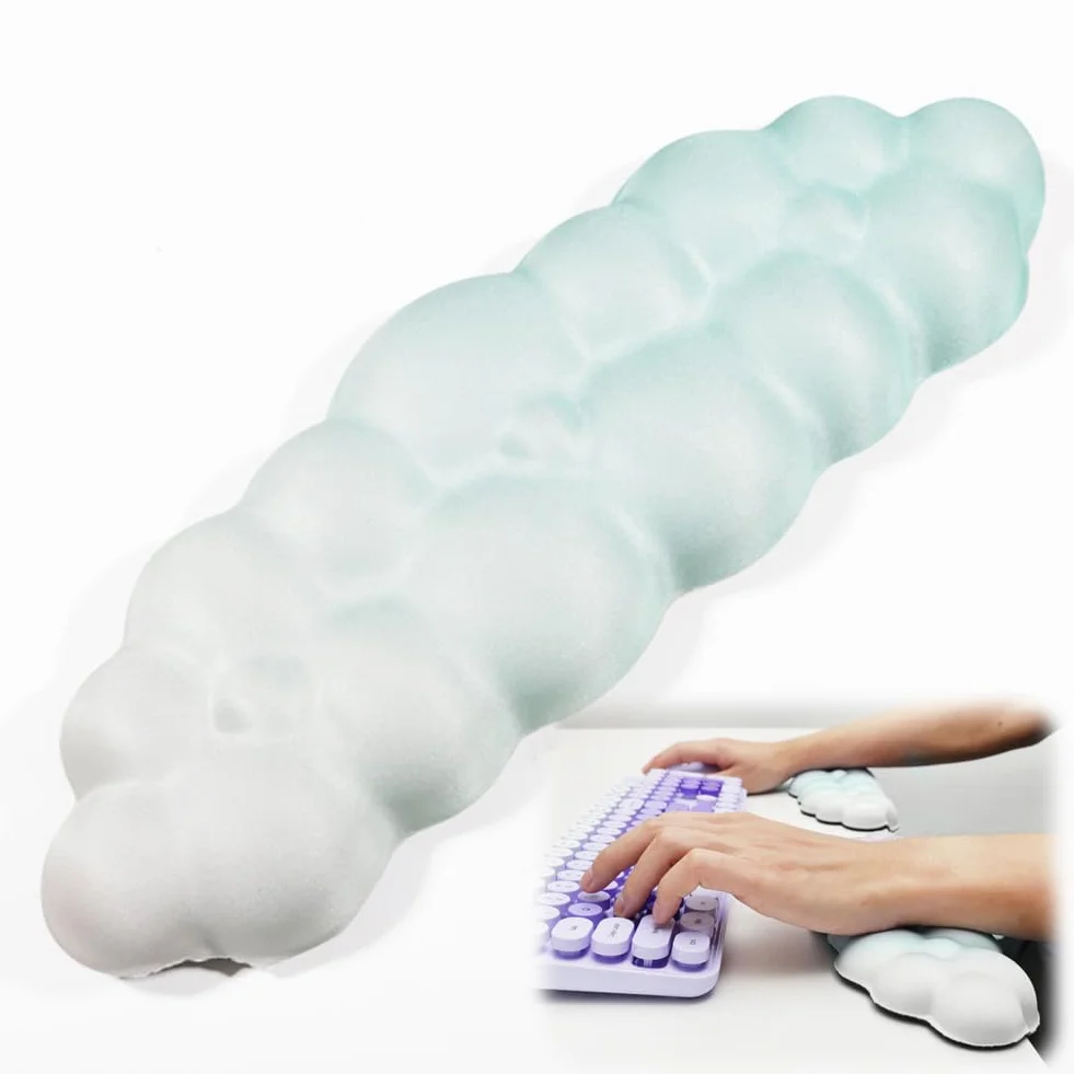 Tastiera a forma di L con poggiapolsi ergonomico per PC gaming e computer