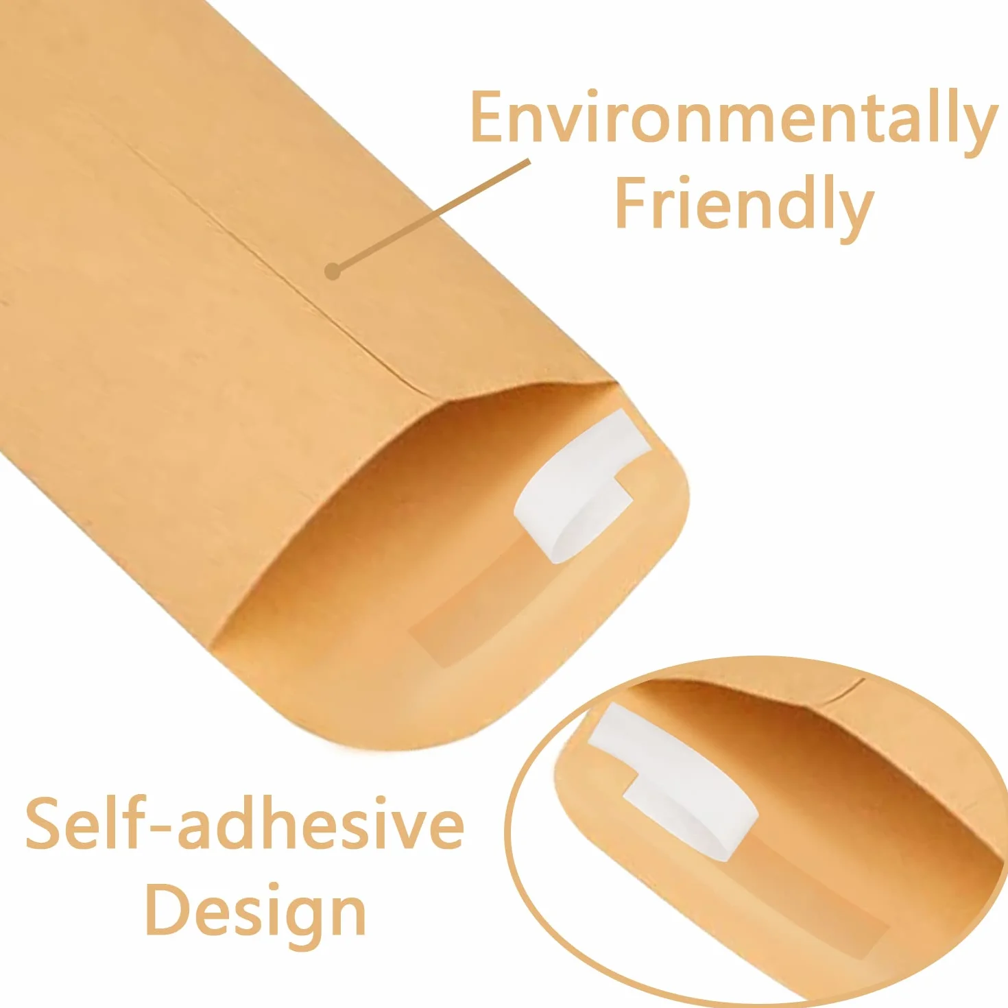 Buste di Semi Autoadesive Kraft 10x6 cm per Denaro Monete