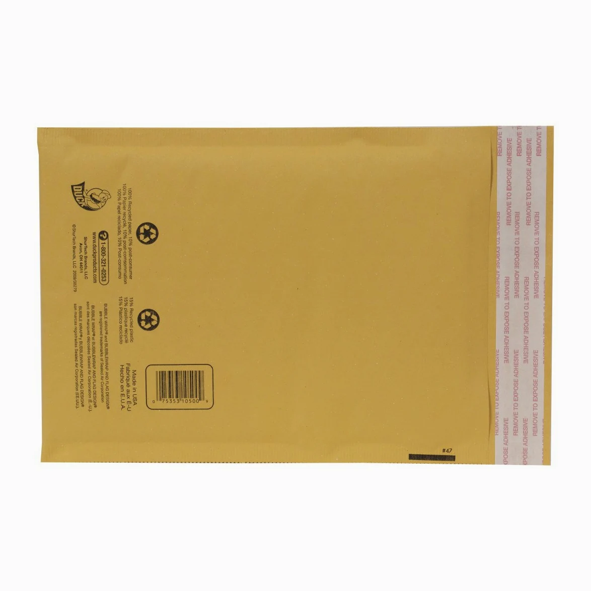 Duck brand Bubble Wrap imbottito Kraft Mailers Confezione da 5 6 x 9 Inches Tan