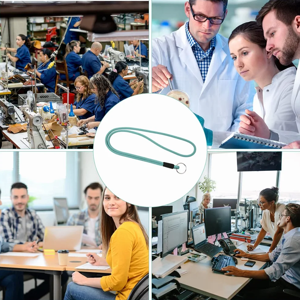 Vicloon Portachiavi Collo Staccabile Cordino Porta Badge Cinturino Polso Laccetto Fibbia Sgancio Sicurezza Neck Lanyard Strap Verde 2Pcs