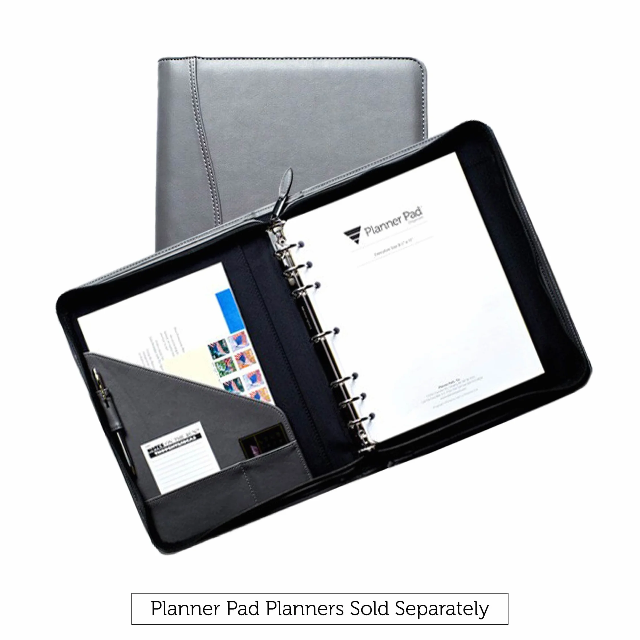 Planner Pad Copertura a 7 anelli, adatta per agenda di dimensioni da 8 1/2 "x 28", grigio