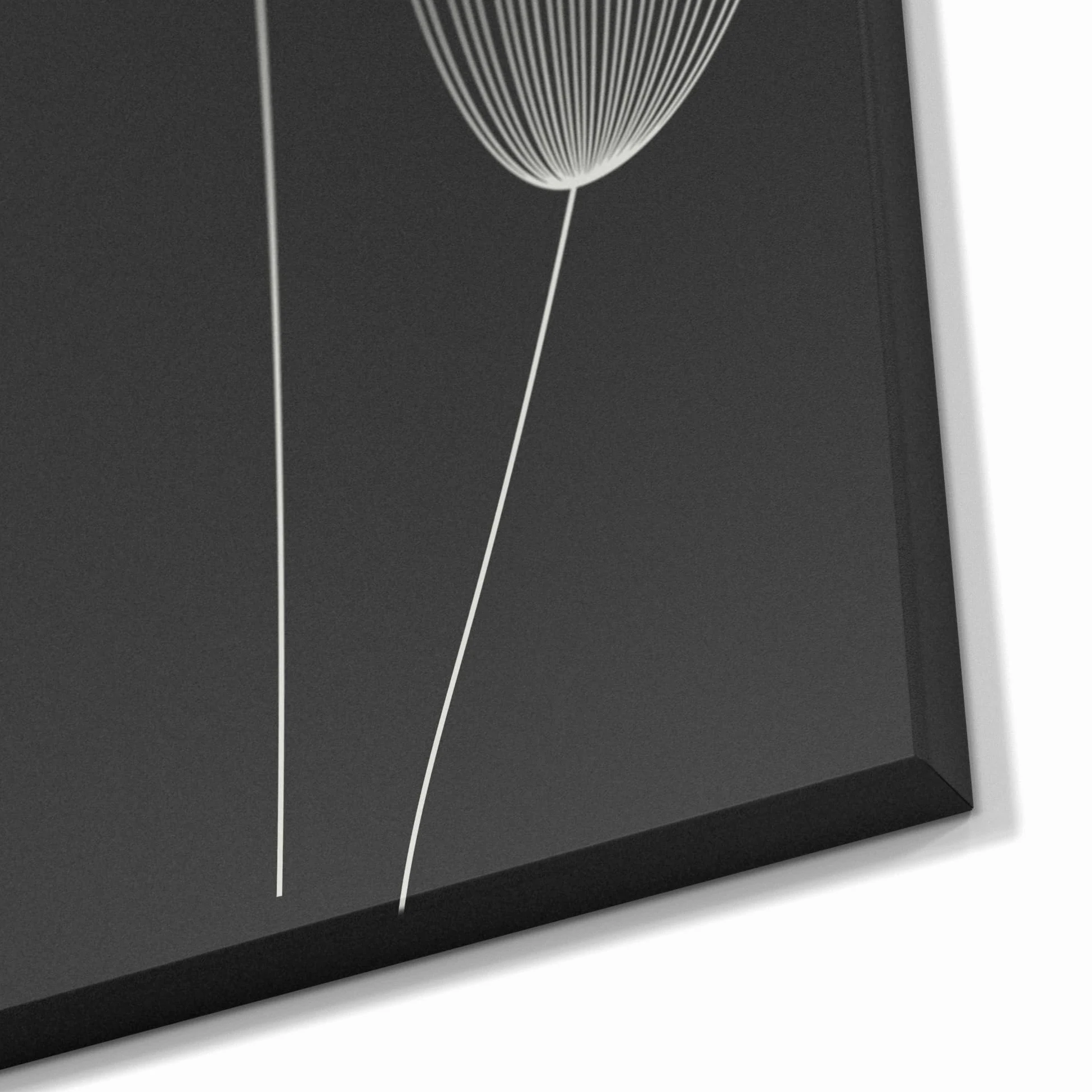 DEQORI Lavagna magnetica con stampa UV | motivo "La simmetria floreale" | Design rettangolare 90 x 60 cm | Lavagna in metallo gesso scrivibile – Decorazione da parete per cucina, corridoio, cameretta
