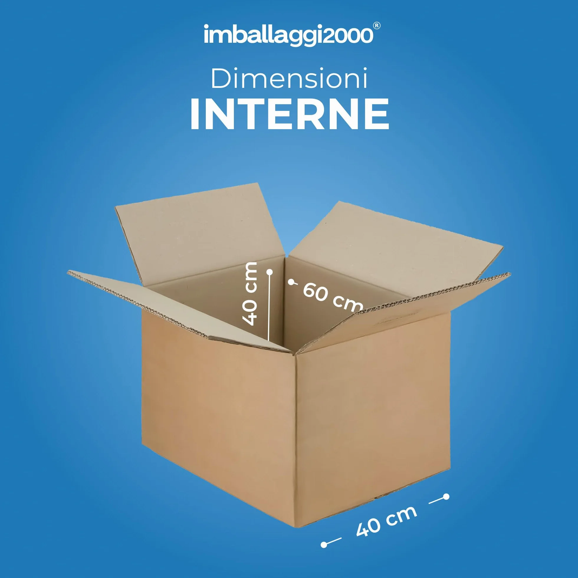 Scatole Trasloco a Doppia Onda 60x40x40 Pack da 10 Cartone Resistenti