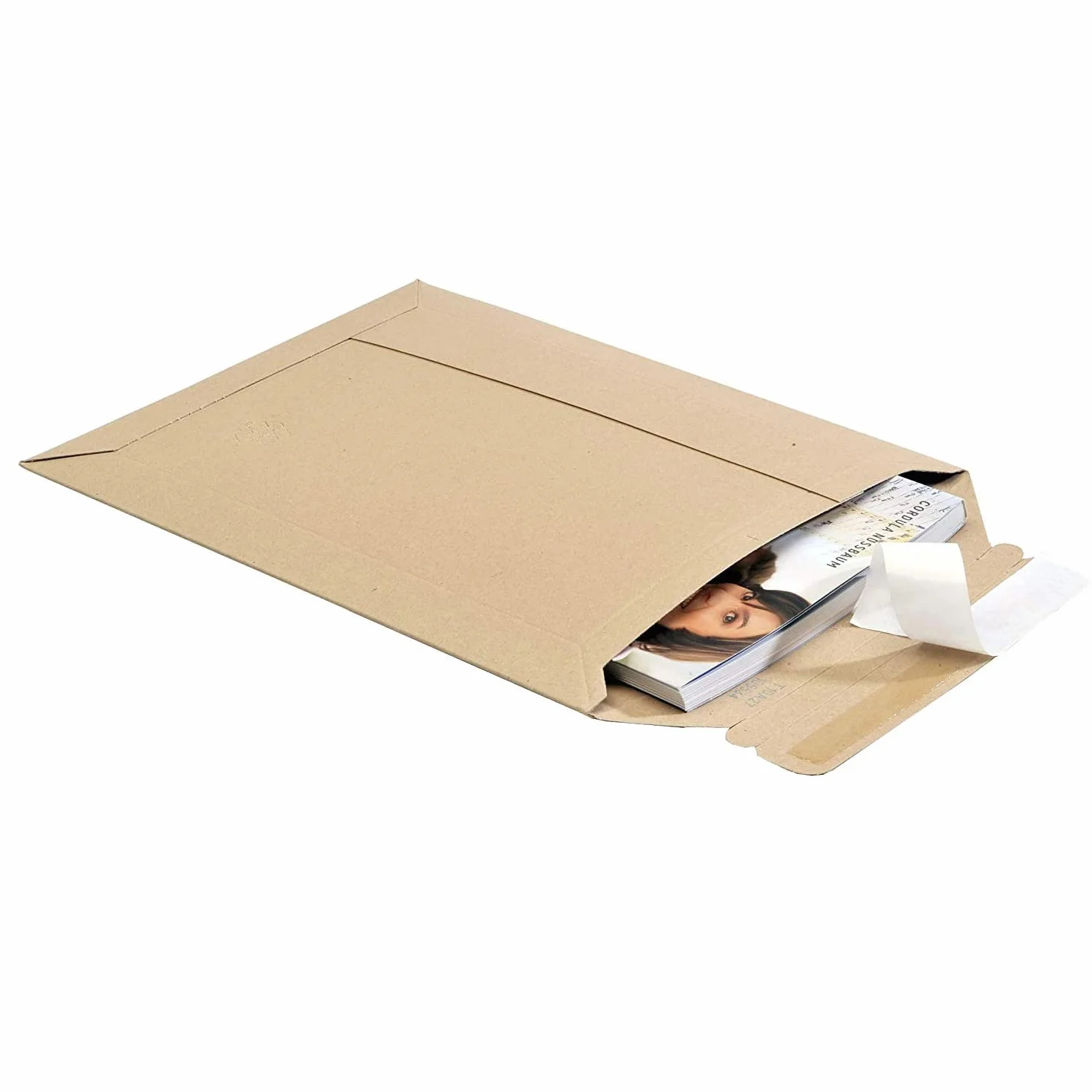 25 Buste di spedizione in cartone 250 x 353 mm fino a 50 mm a tutta altezza adatto per DIN A4 cartone rigido colore marrone chiusura autoadesiva per documenti libri Toppac tP335(25|A4)