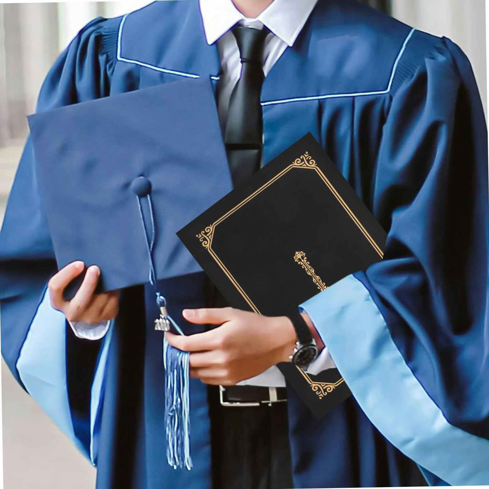 HOMSFOU 20 Pezzi Copridiploma Oro Protettori per Certificati e Documenti per Ufficio e Casa Facile Installare Protezione Pratica per Diplomi e