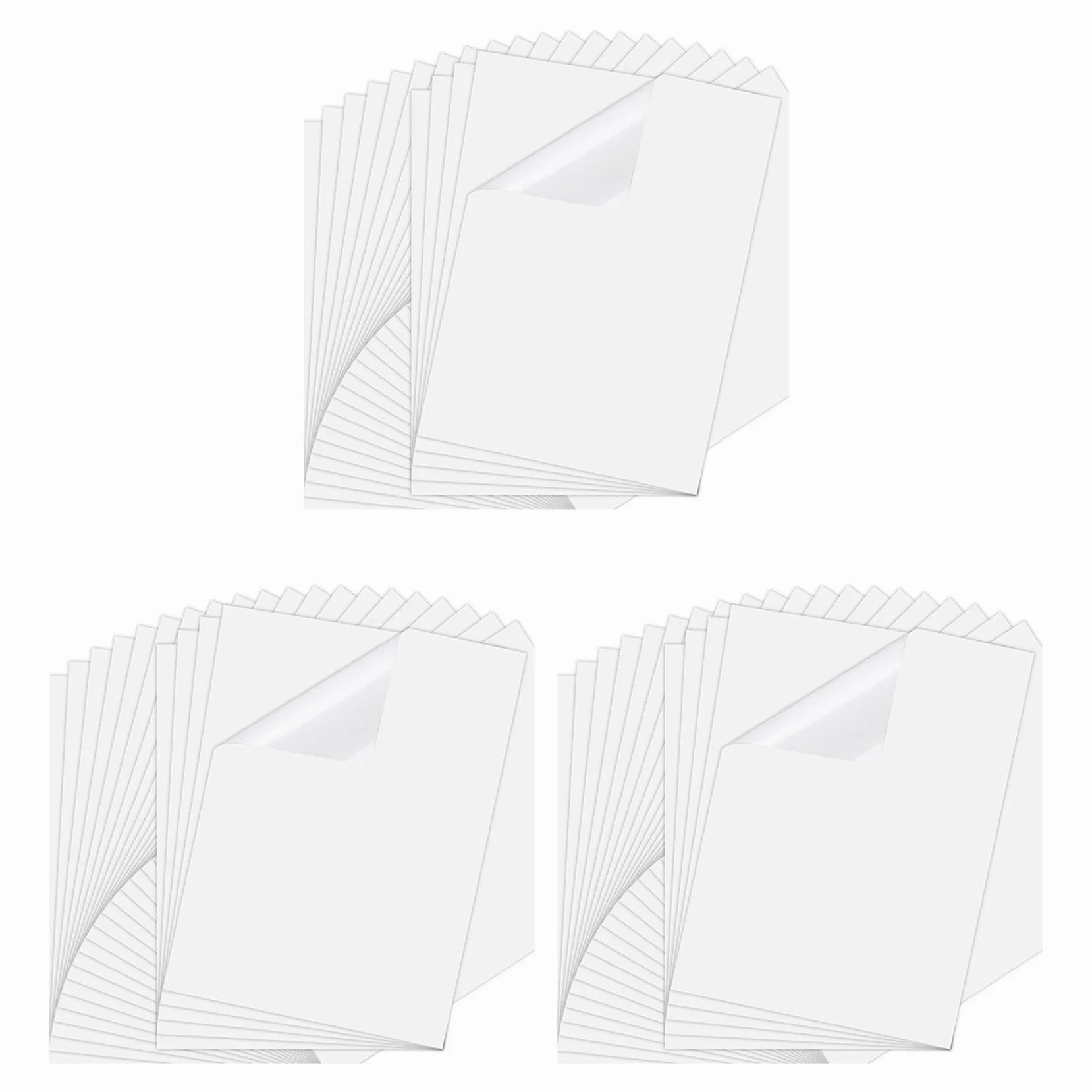 75 Fogli di Carta Adesiva A Getto D'Inchiostro da 8,3 X 11,6 Pollici, Etichetta di Carta Ad Asciugatura Rapida con Pellicola Stampabile per Stampanti A Getto D'Inchiostro