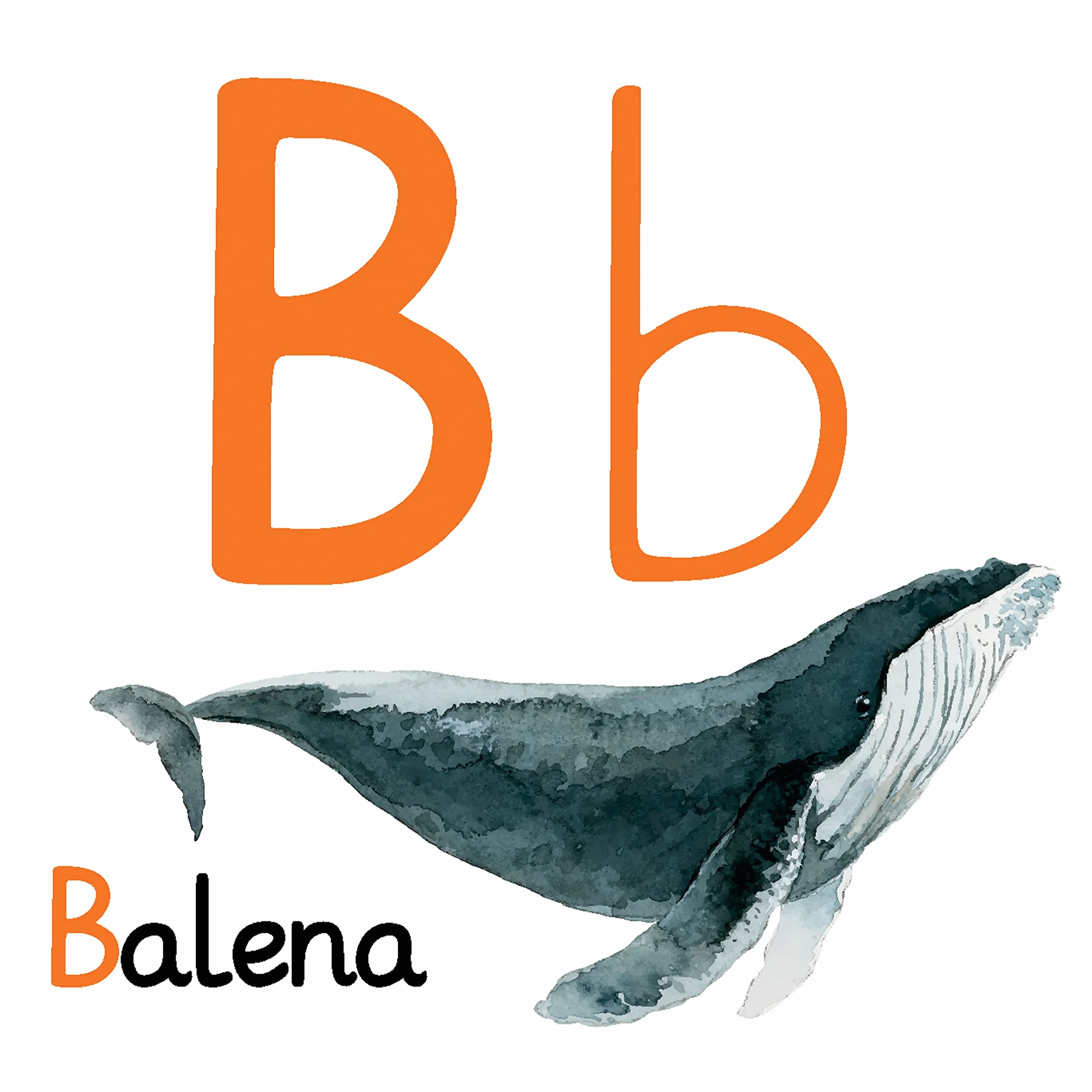 Poster Alfabeto Italiano per Bambini - Lettere Grandi Animali Divertenti