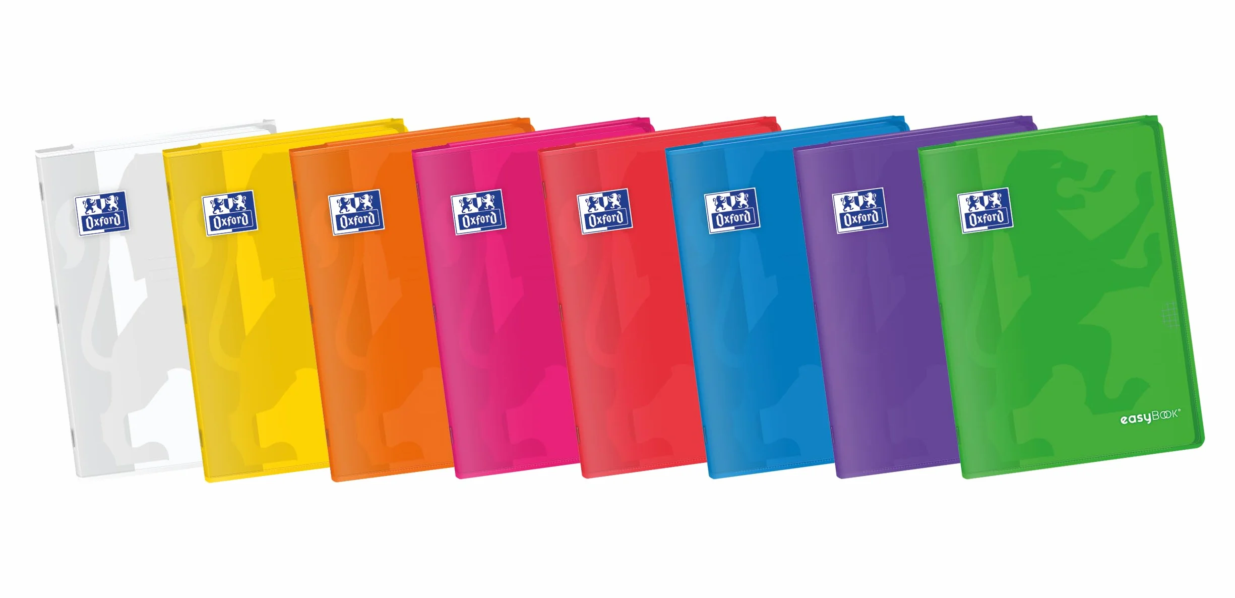 Oxford, Quaderno a quadretti A4, 4 x 4, copertina in plastica, 48 fogli, confezione da 10 quaderni, colori vivaci