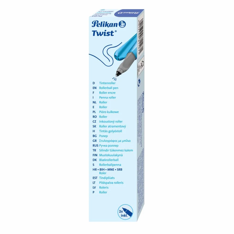 Pelikan Twist Frosted Blue Penna Roller Sferografica Ergonomica Punta M Indeformabile Ricaricabile