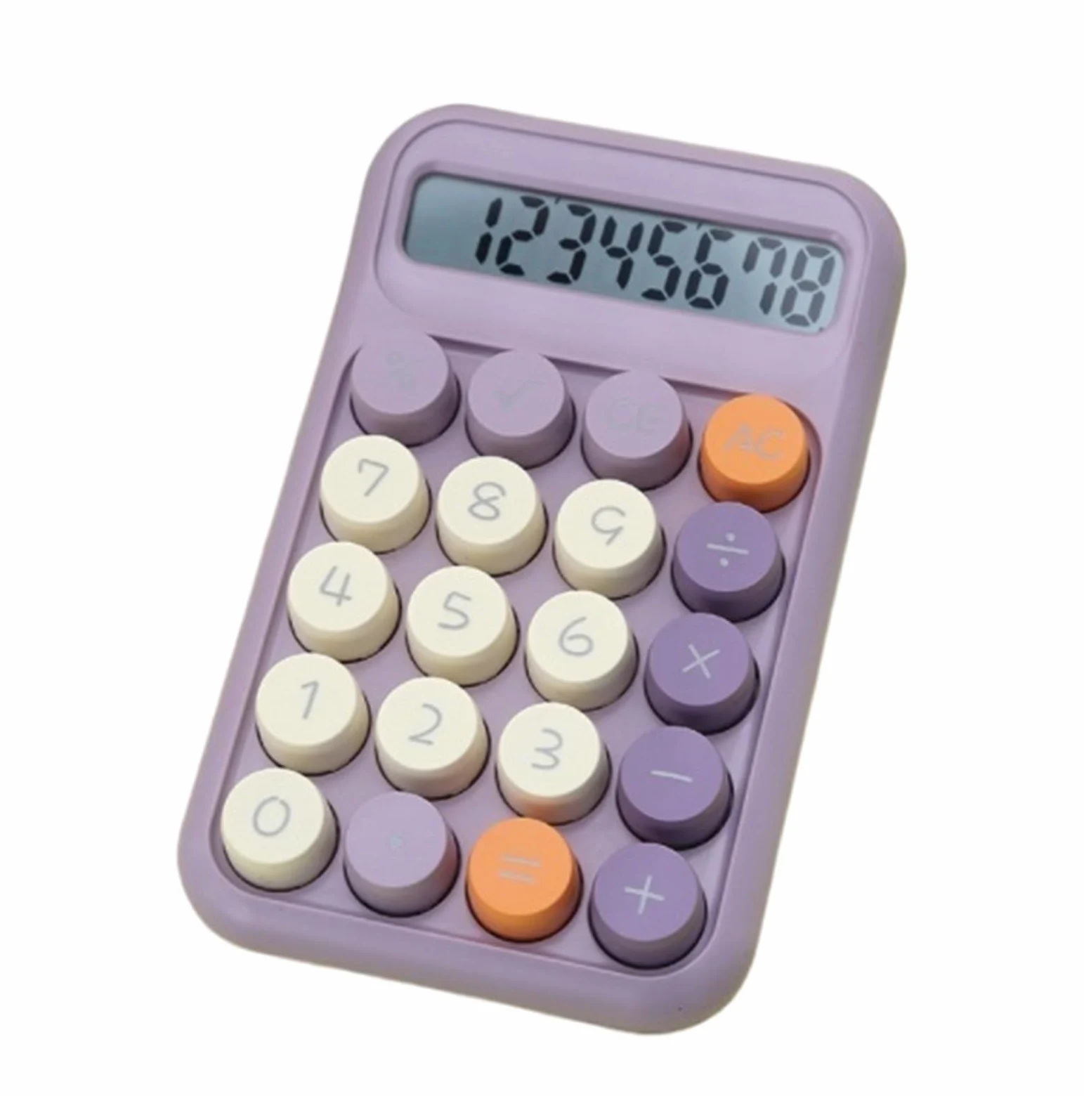 Calcolatrice Casa Ufficio Calcolatrice da Tavolo A 8 Cifre con Display LCD E Pulsanti for Uso in Ufficio Perfetta per Scuola(Purple)