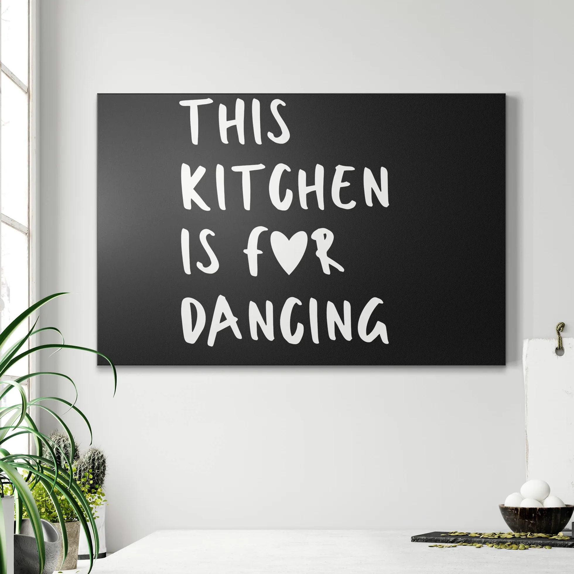 DEQORI Lavagna magnetica con stampa UV | motivo "Danza in cucina" | Design rettangolare 90 x 60 cm | Lavagna in metallo a gesso scrivibile – Decorazione da parete per cucina, corridoio, cameretta dei