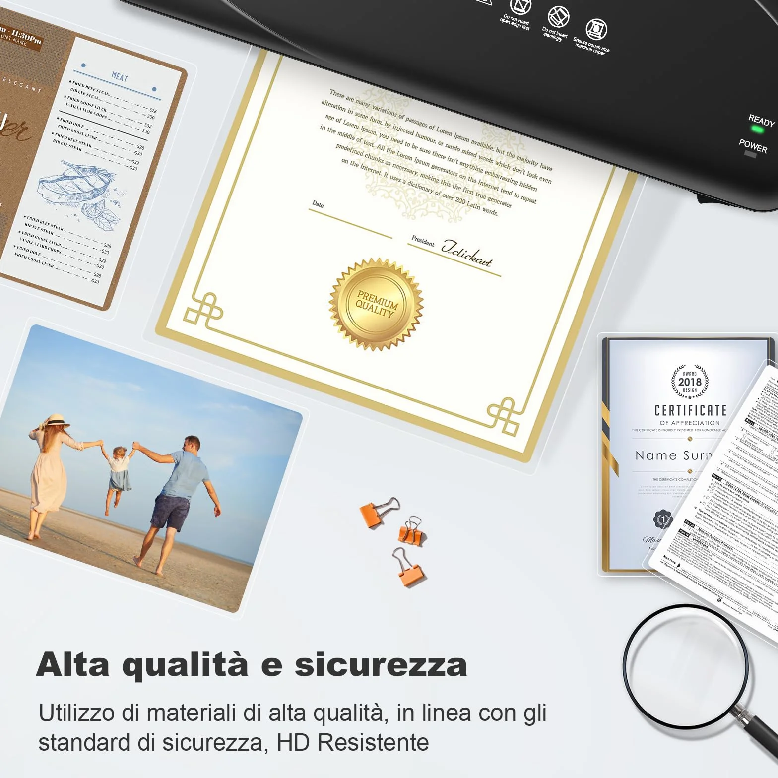 Bonsaii Fogli Plastificatrici A4, 160 Micron, 100 Pezzi, Trasparenti Lucidi LP100-A4