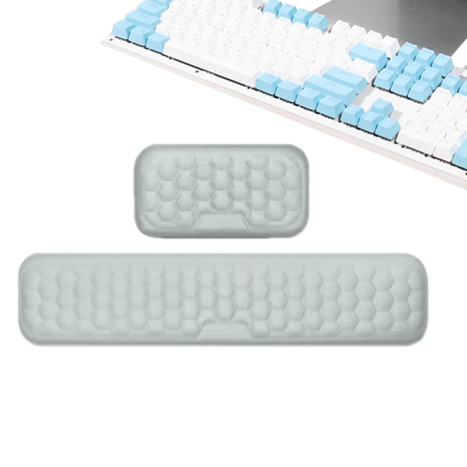 Poggiapolsi per tastiera, Poggiapolsi per tastiera,Comodo poggiapolsi in | memory foam da 2 pezzi | ergonomico per giochi, poggiapolsi antiscivolo per, in memory foam pe