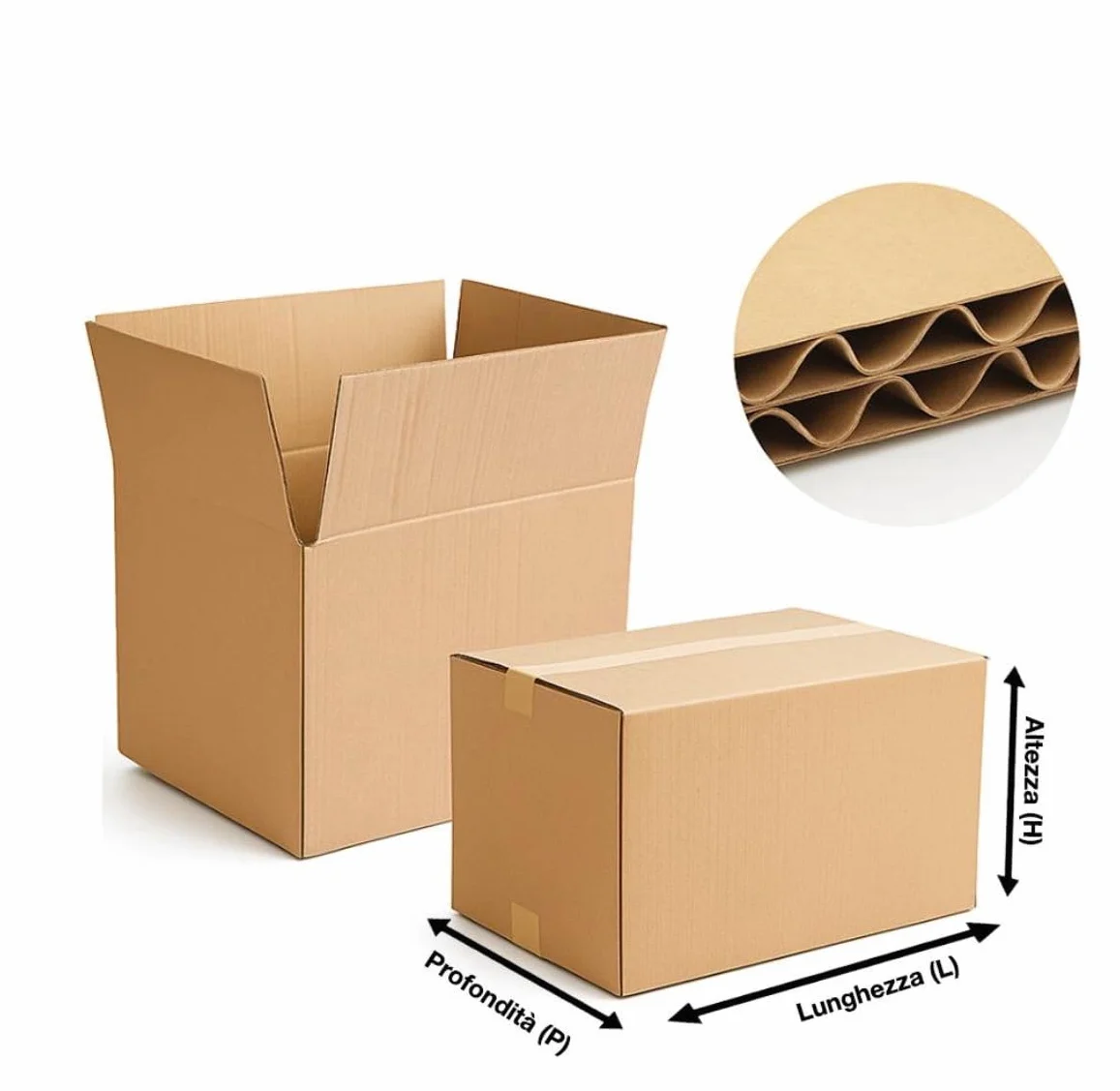 Scatoloni per Trasloco in Cartone 60x40x40 cm 5 Pezzi Resistenti per Spedizioni e Stoccaggio