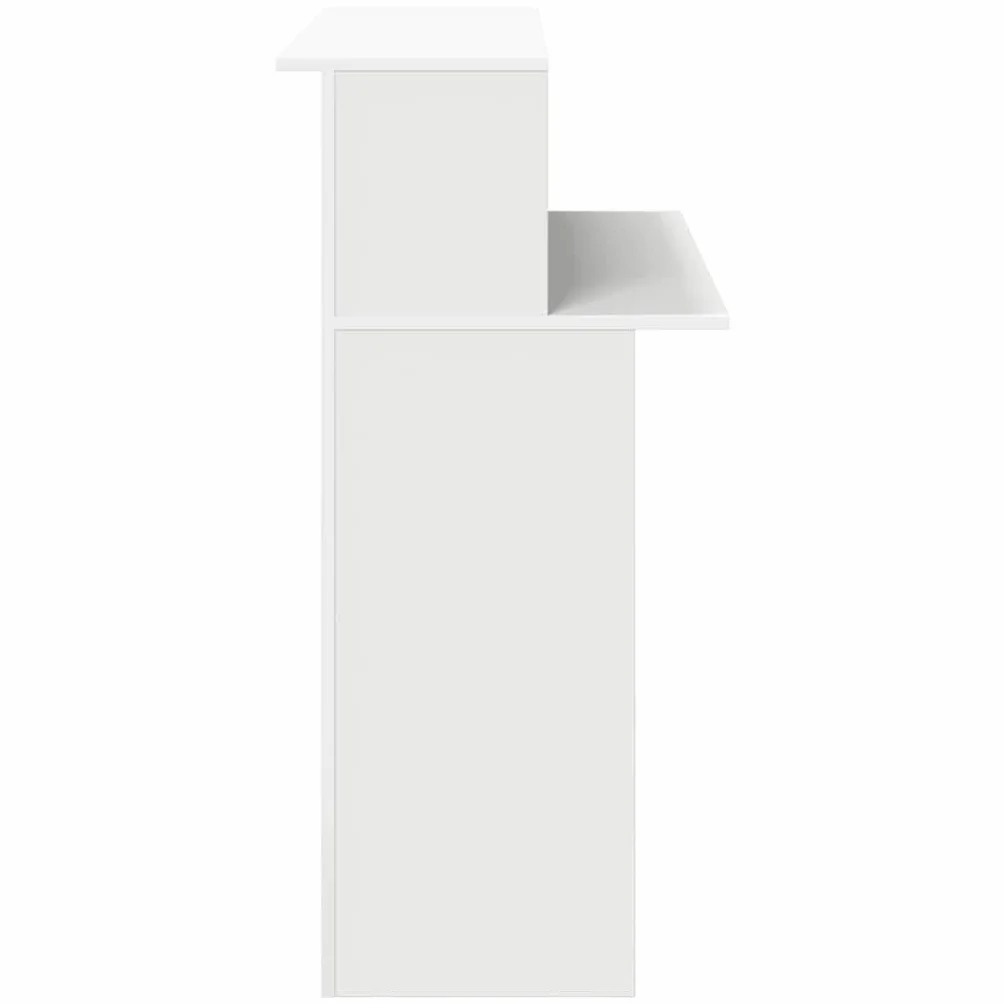 vidaXL Scrivania per Reception Bianca 100x50x103,5 cm in Legno Massello