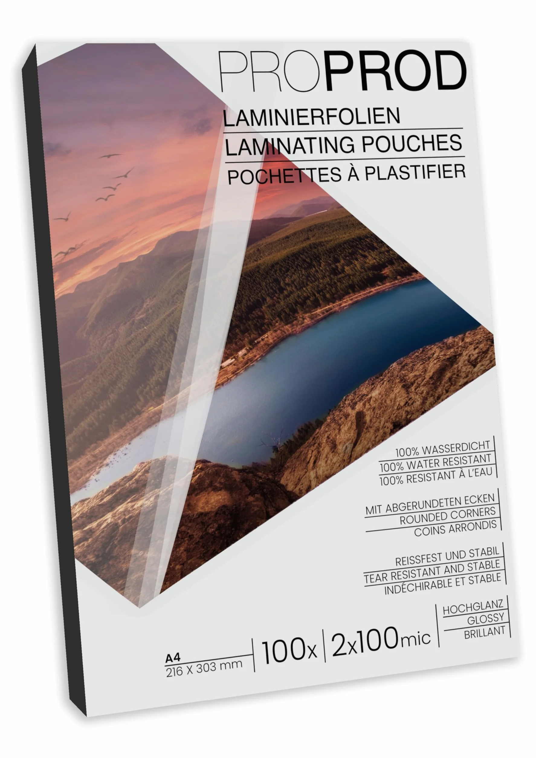 Pouch lucidi per plastificazione 200 micron A4 confezione da 100
