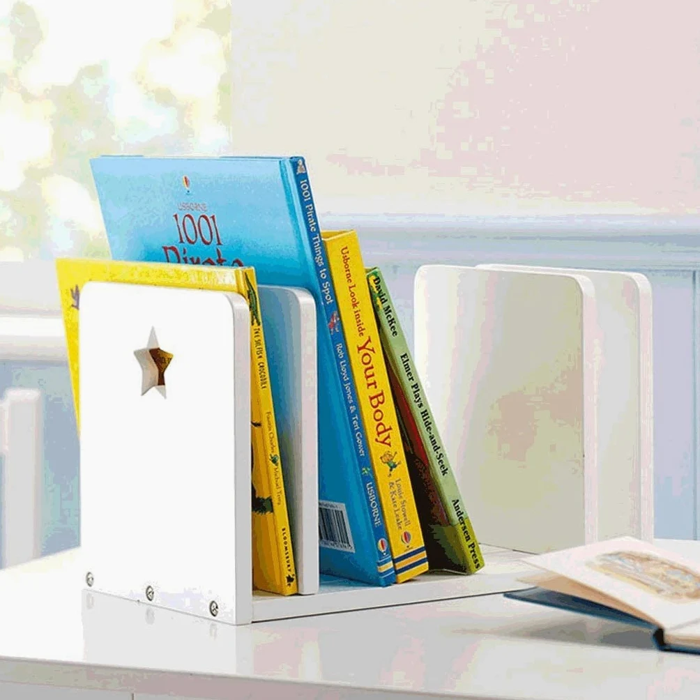 Reggi Libri, Fermalibri Scaffale Per Desktop Estensibile Per Riviste In Legno Creativo Per Scaffali Per Libri Da Ufficio Per La Casa Ufficio Casa Scrivania(B-BLUE)