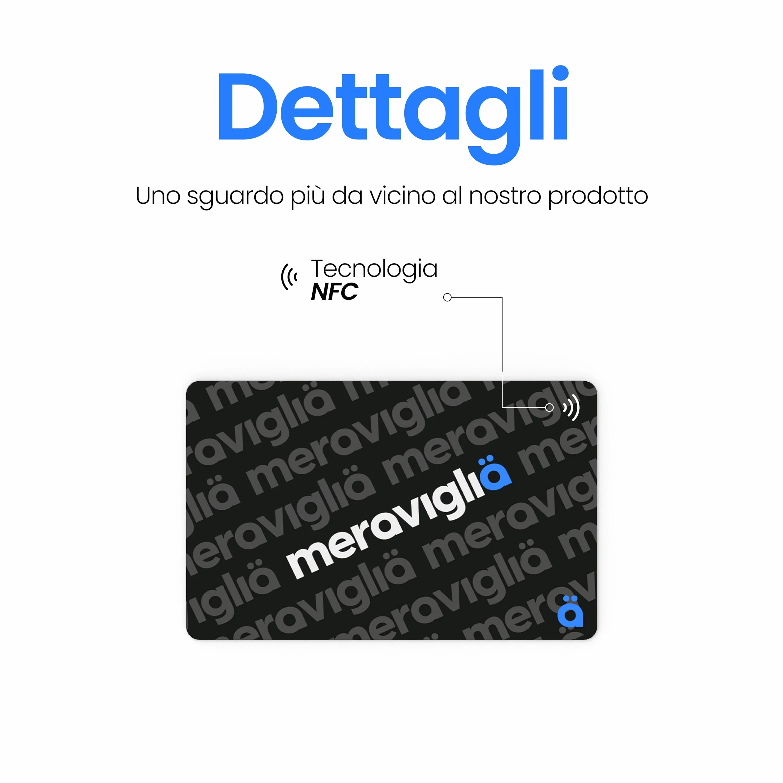 Biglietto da Visita NFC con QRCode Nero Compatibile con Qualsiasi Dispositivo
