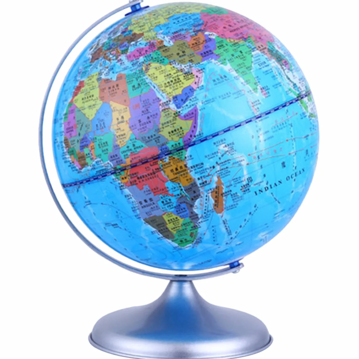 YARNOW Globo Didattico Rotante in Plastica Base Staccabile, Decorazione per Aula Scolastica e Scrivania Scuola, Strumento Educativo per Studenti